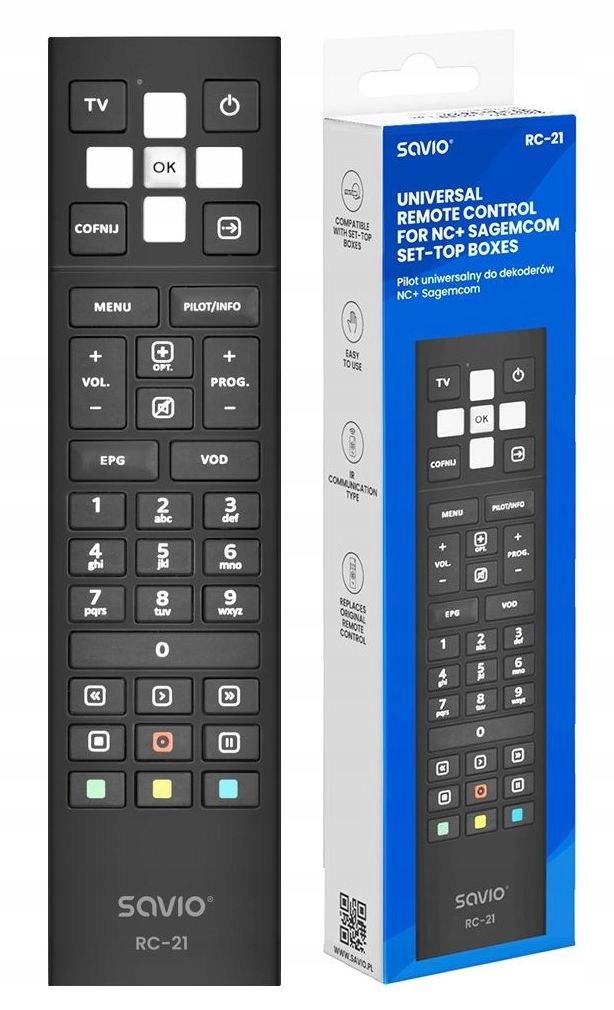 Pilot uniwersalny Savio RC-21 do NC+
