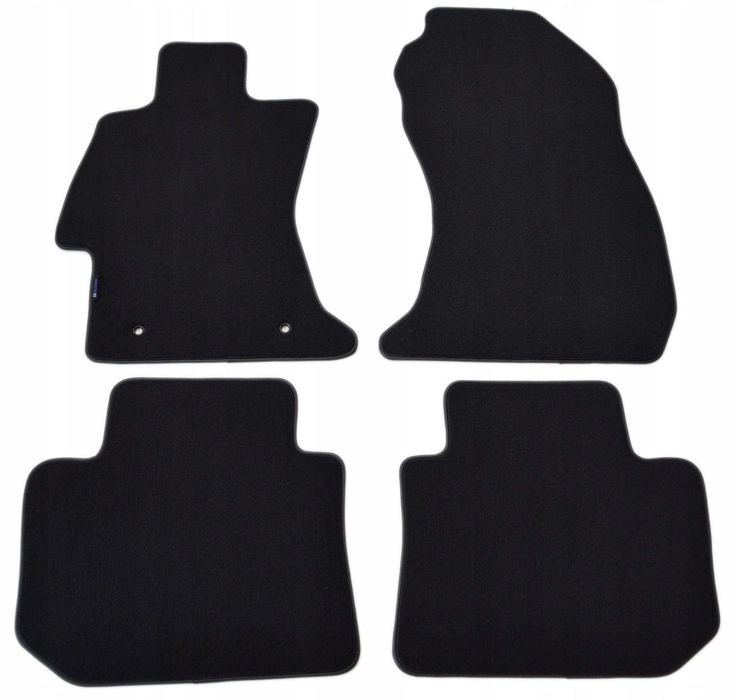 Černé velurové koberce Diamond, Lamówka Subaru Impreza IV, rok výroby 2011-2017