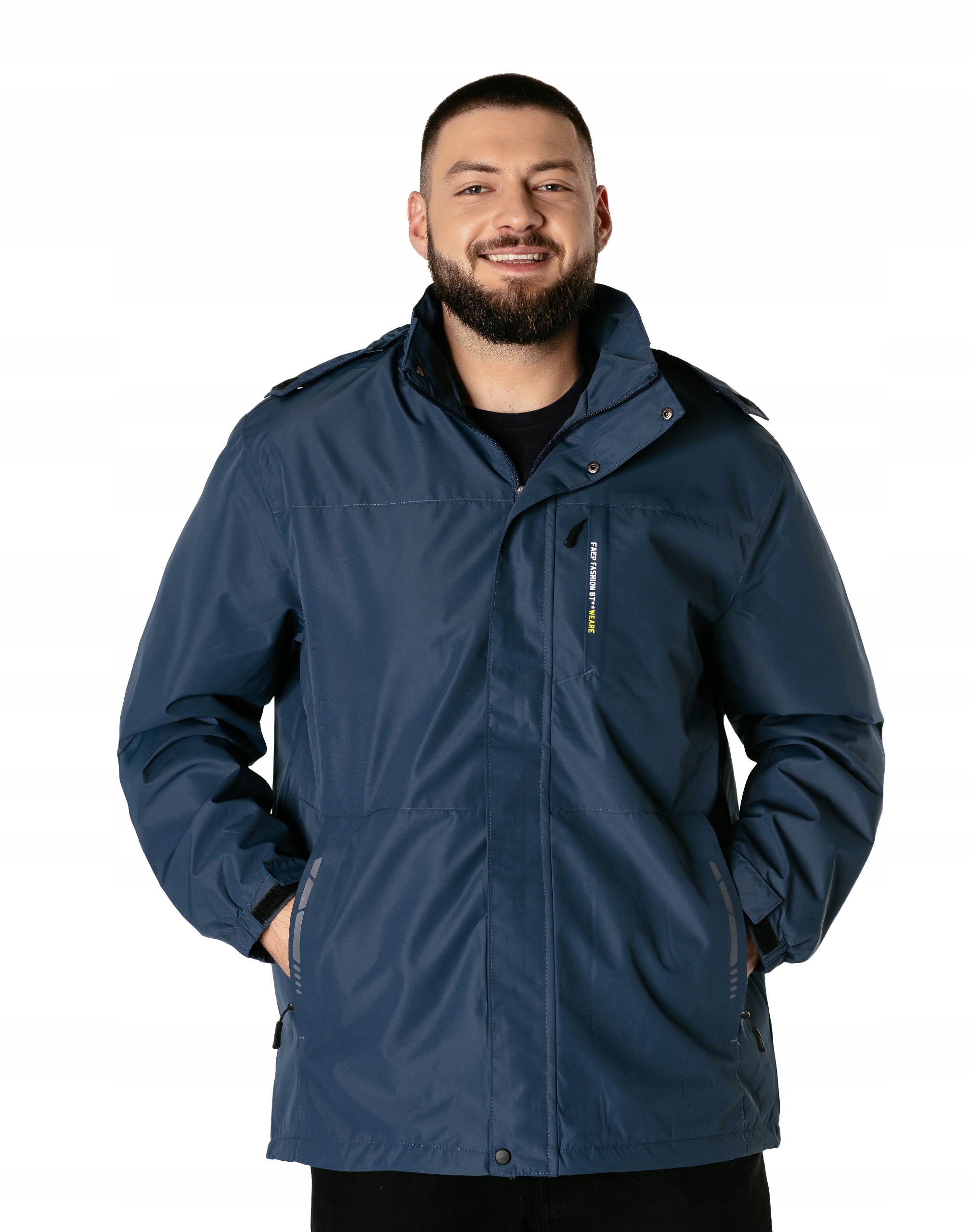 Velká pánská přechodová bunda mírně zateplená s kapucí Polar 2165A-4 3XL