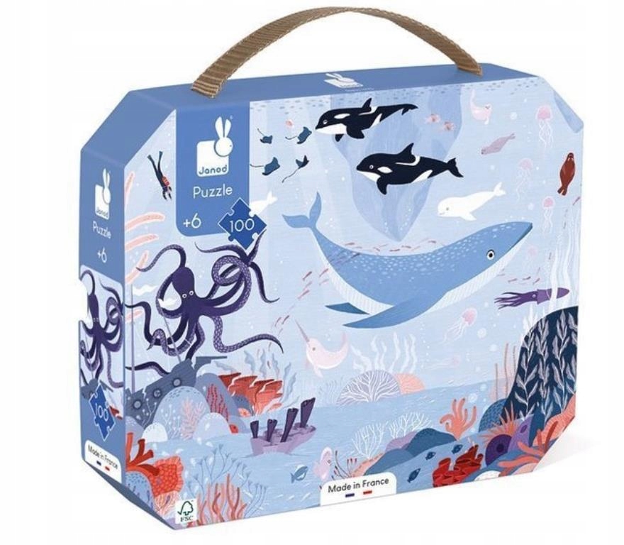 

Ocean arktyczny puzzle w walizce 100 el. Janod 6+