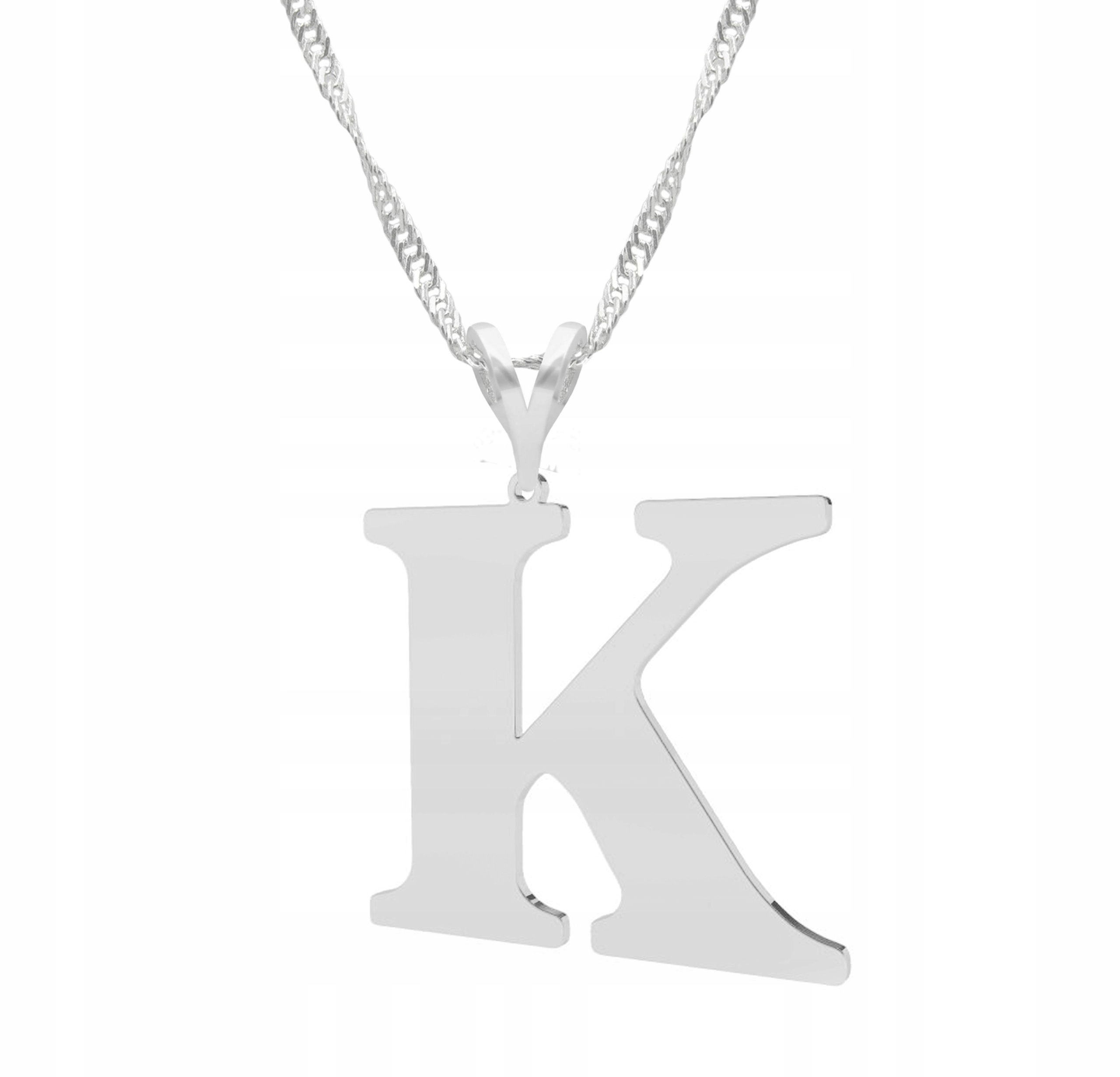 Stříbrný řetízek náhrdelník 925 písmeno K