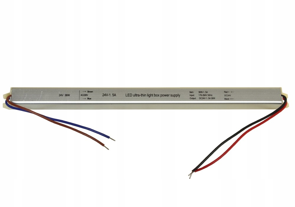 

Zasilacz Wąski slim Meblowy 24V 36W 1,5A
