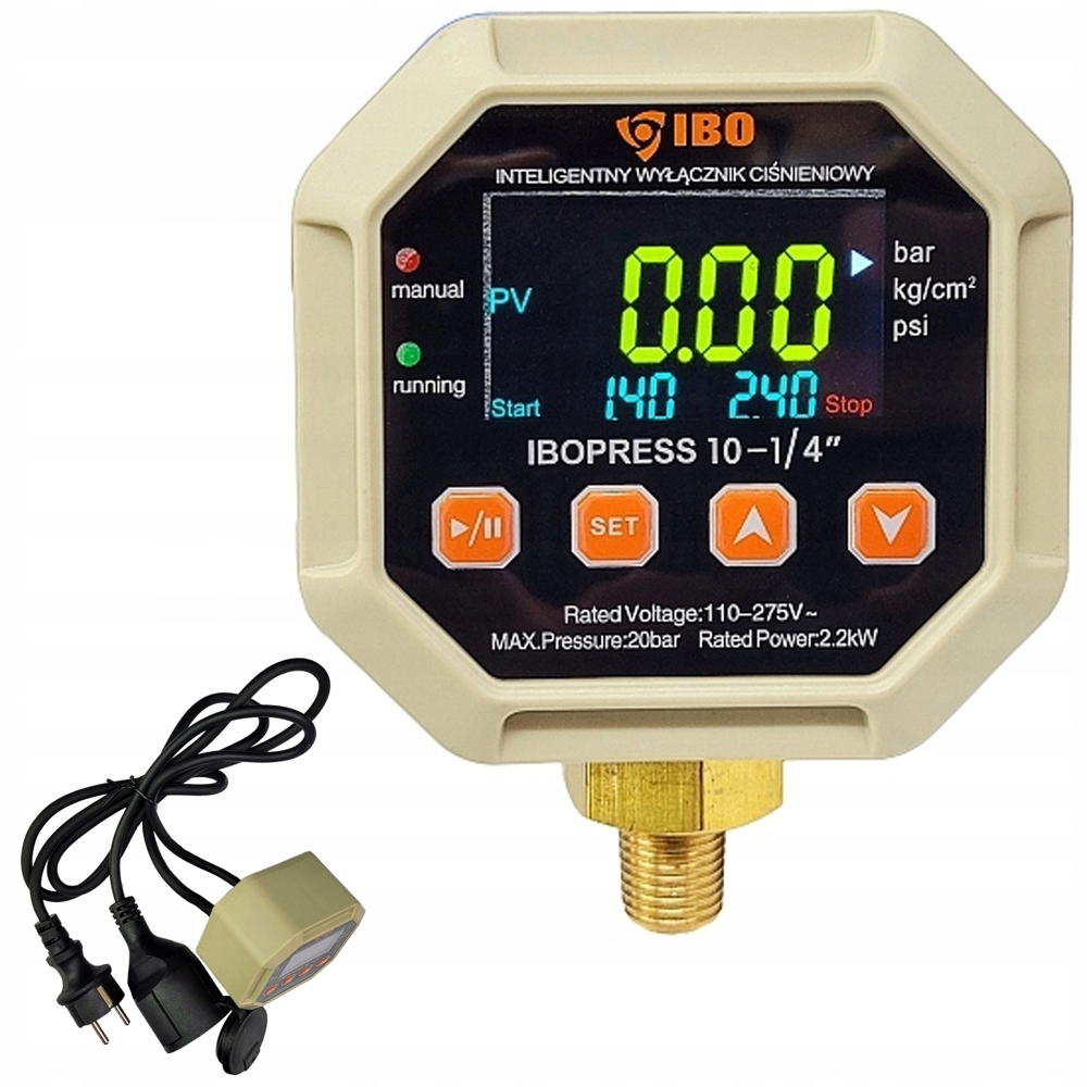 Wyłącznik Ciśnieniowy Elektroniczny Ibopress 10 1/4" Do Pompy Hydroforu Ibo