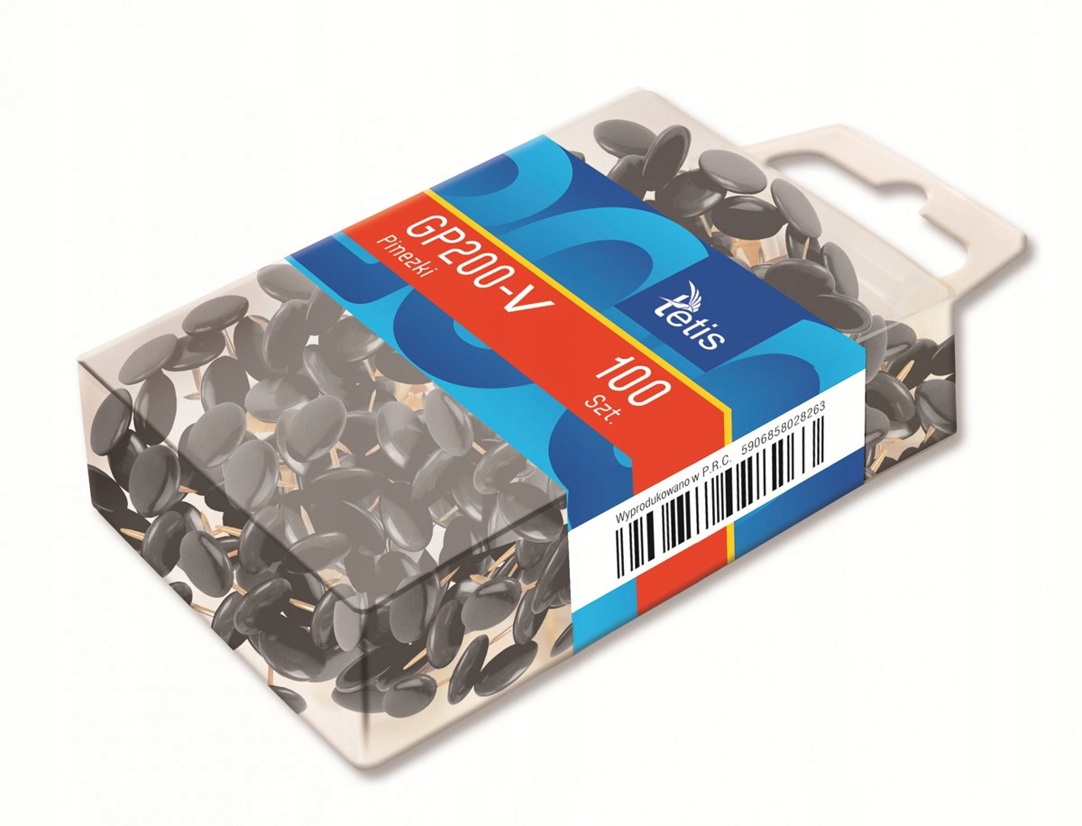 

Pinezki tablicowe do tablic 100 sztuk Czarne