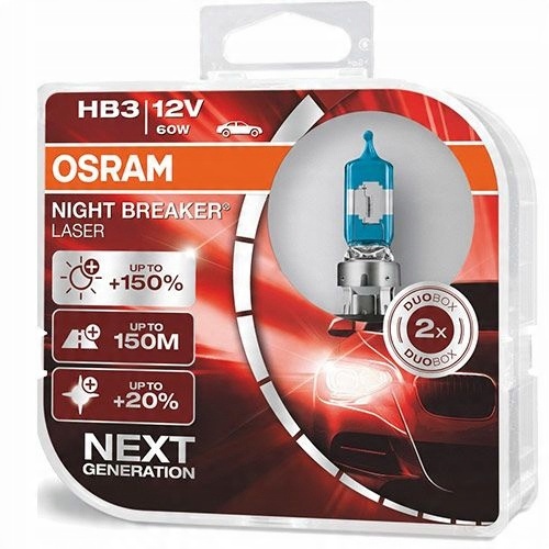 

Osram Zestaw Zarowek HB3 60W 12V Night Breaker 900