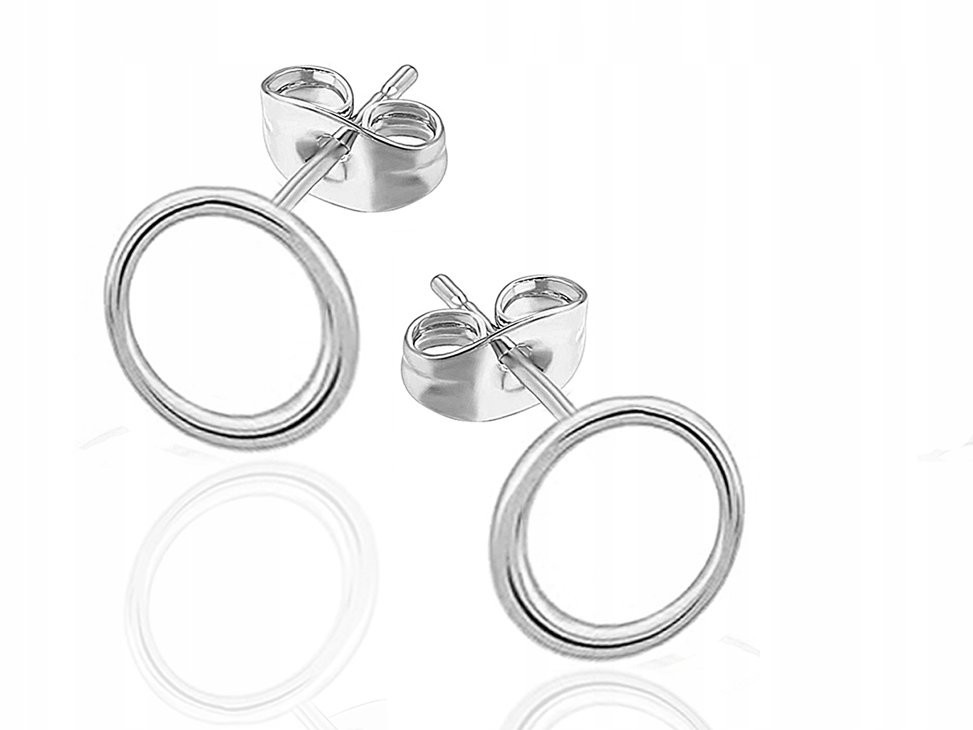 

Kolczyki Celebrytki Kółko Koła Ring Srebro 8 MM