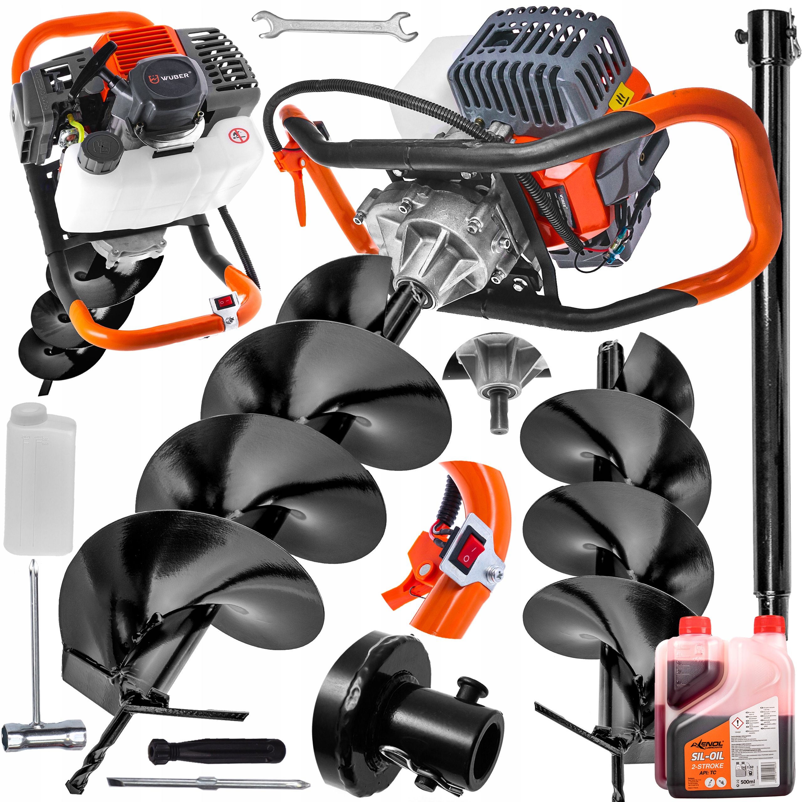 ŚWIDER WIERTNICA SPALINOWA WIERTŁO 30 CM+OLEJ