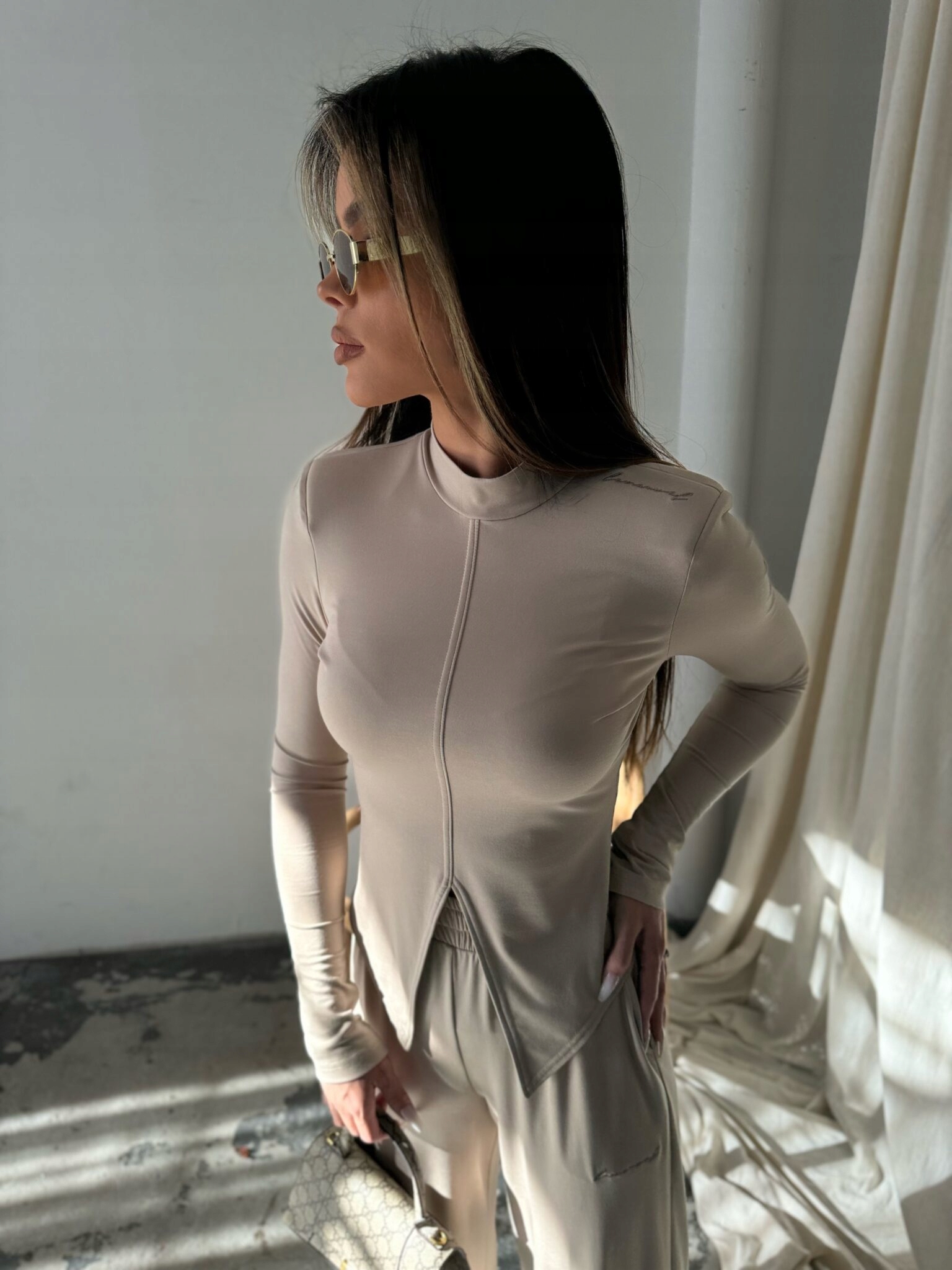 Bluzka damska LaManuel Fever beżowa Xs S top la manuel