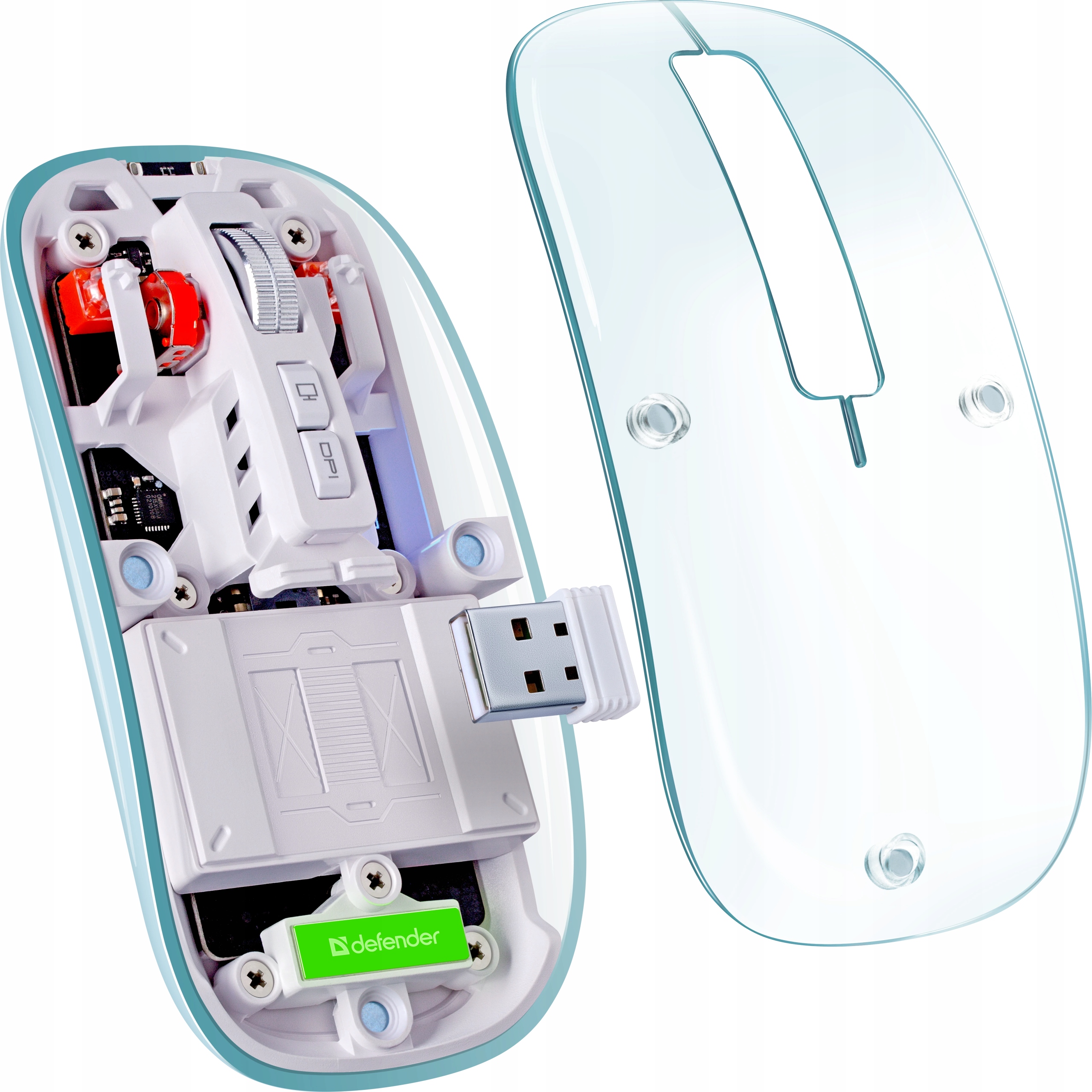 MYSZ DEFENDER IXES MM-999 RF+BT TRANSPARENT — 17
