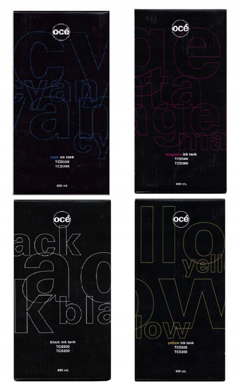 Sada atramentov Oce TCS300 TCS500 Cmyk, atrament Oryg.