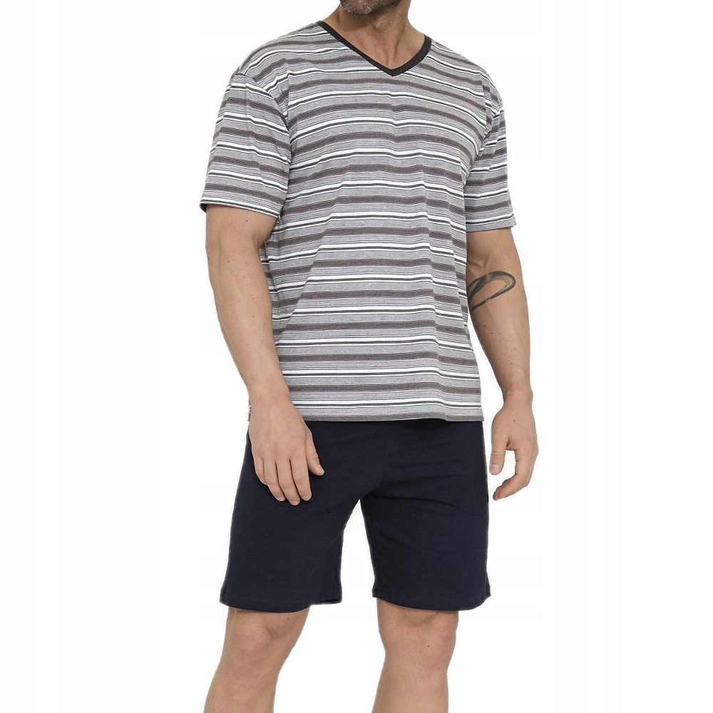 Cornette Pánské bavlněné pyžamo s krátkým rukávem Various 330/54 plus 3XL