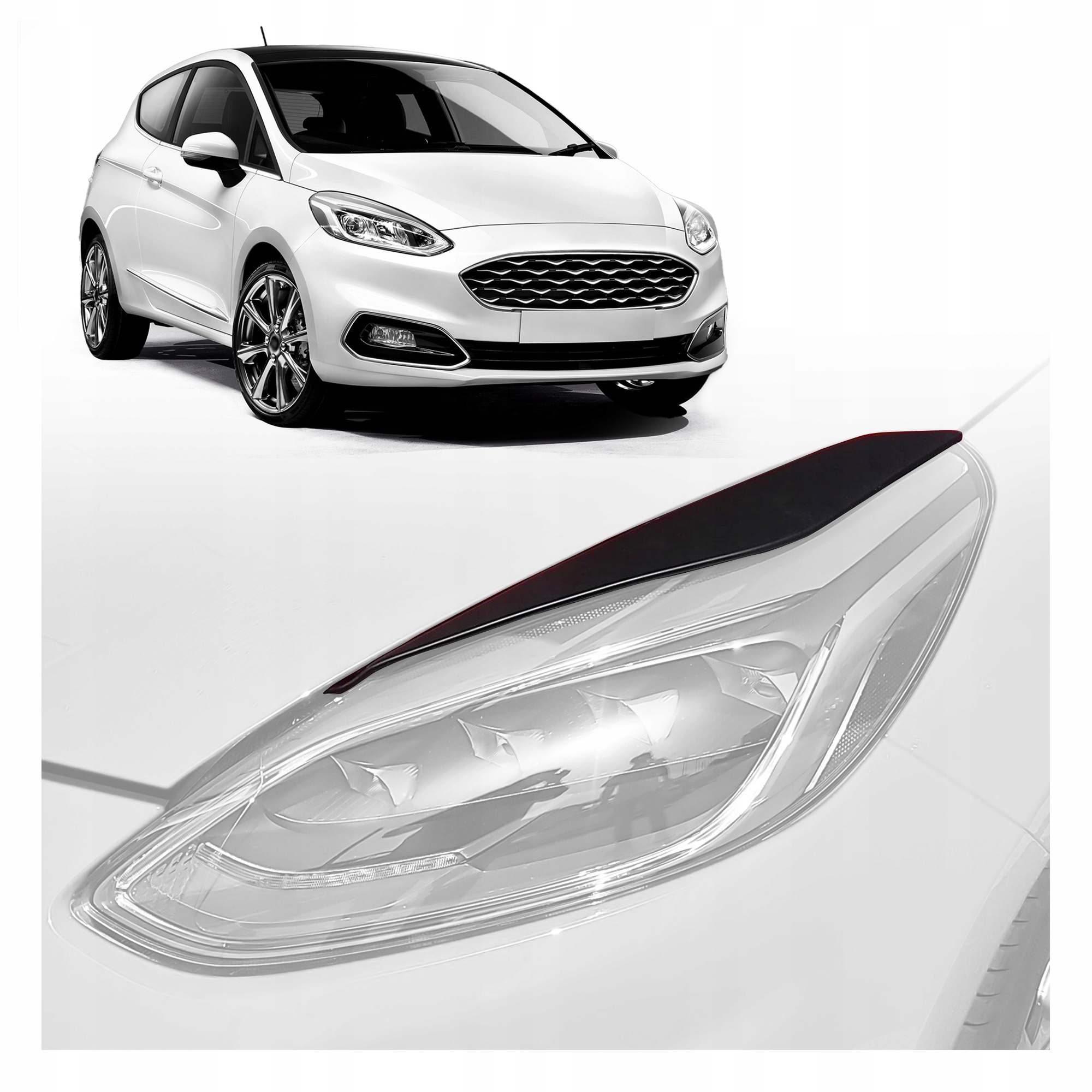 Krytky předních světlometů pro Ford Fiesta VIII 2013-2023 Hatchback