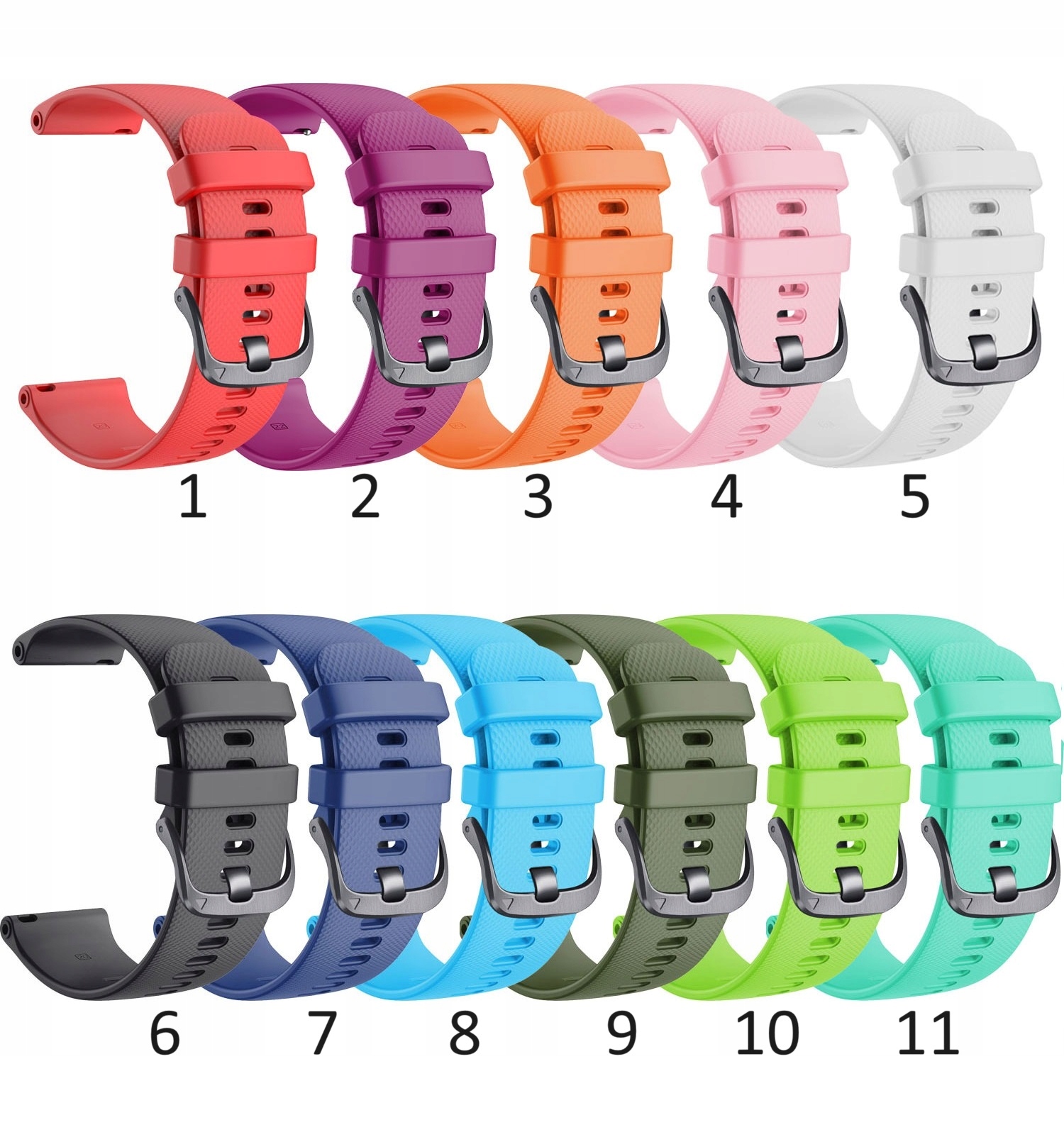 PASEK SILIKONOWY DO GARMIN VIVOACTIVE 4/VENU 2/VENU 3 (11 KOLORÓW) EAN (GTIN) 5905475080050