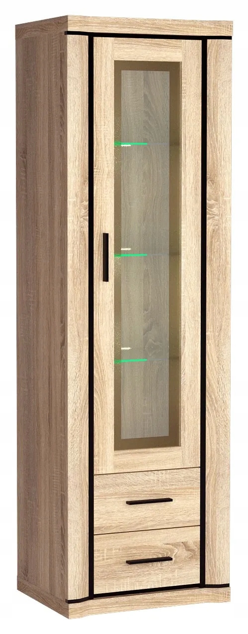 Witryna z półkami DALLAS D-16 dąb sonoma Marka Jarstol