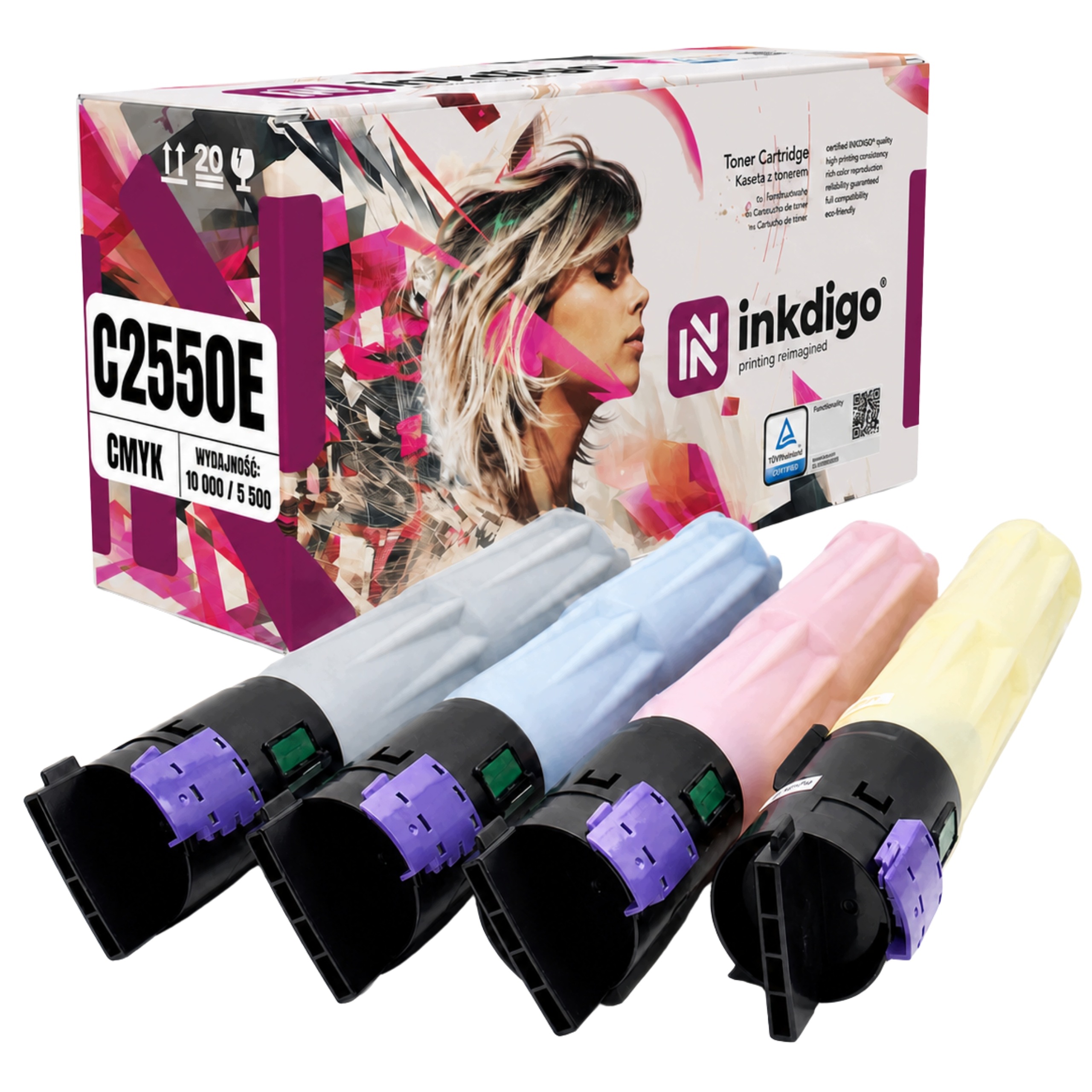 4x Toner XL Pro Ricoh Aficio Mp C2050spf C2550csp
