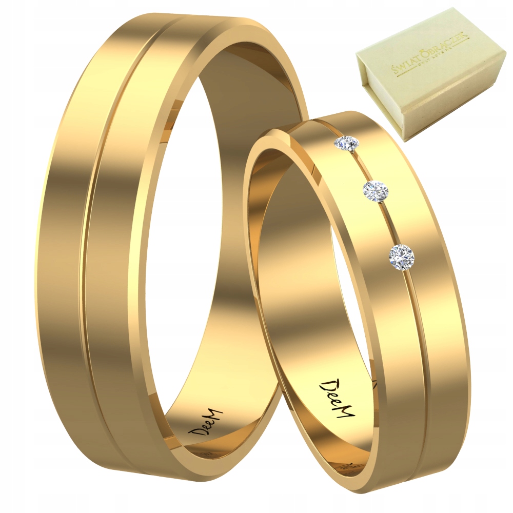 

Obrączki Ślubne Złoto 585 Cyrkonie