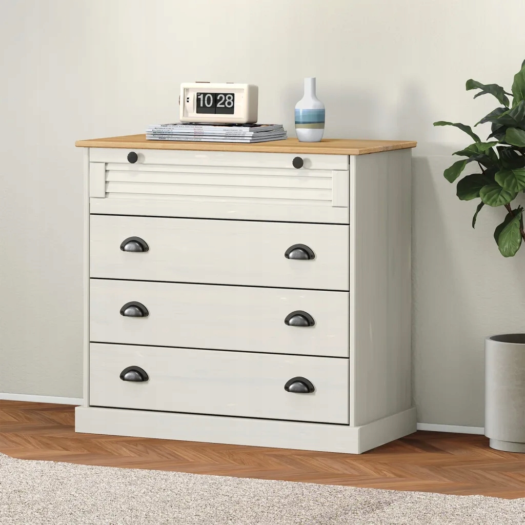 vidaXL Komoda Vigo bílá 80 x 40 x 76 cm masivní borové dřevo