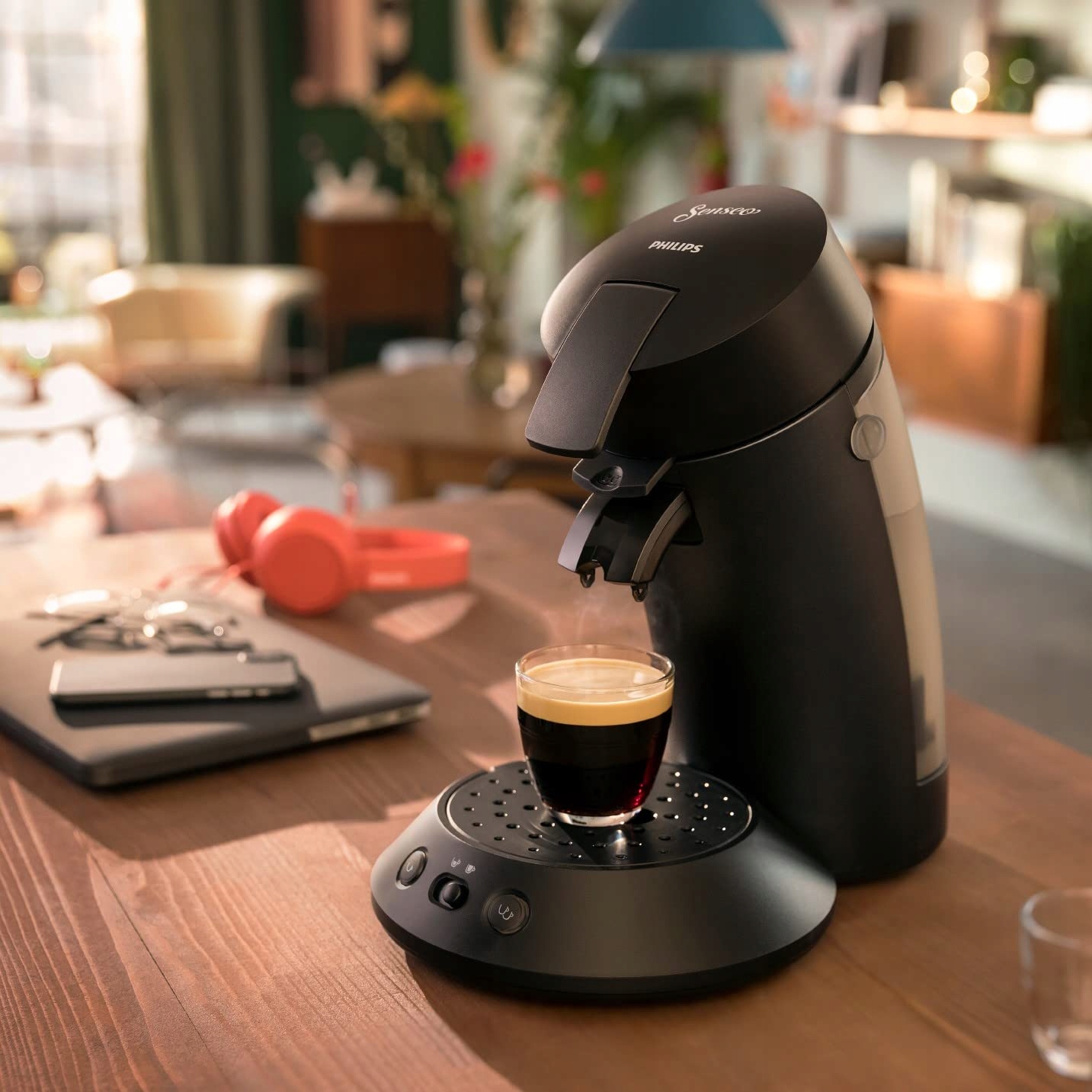 PHILIPS Ekspres Do Kawy Padów Eco Wybór Mocy Boost 2 Filiżanki Czarny — miniatura 2
