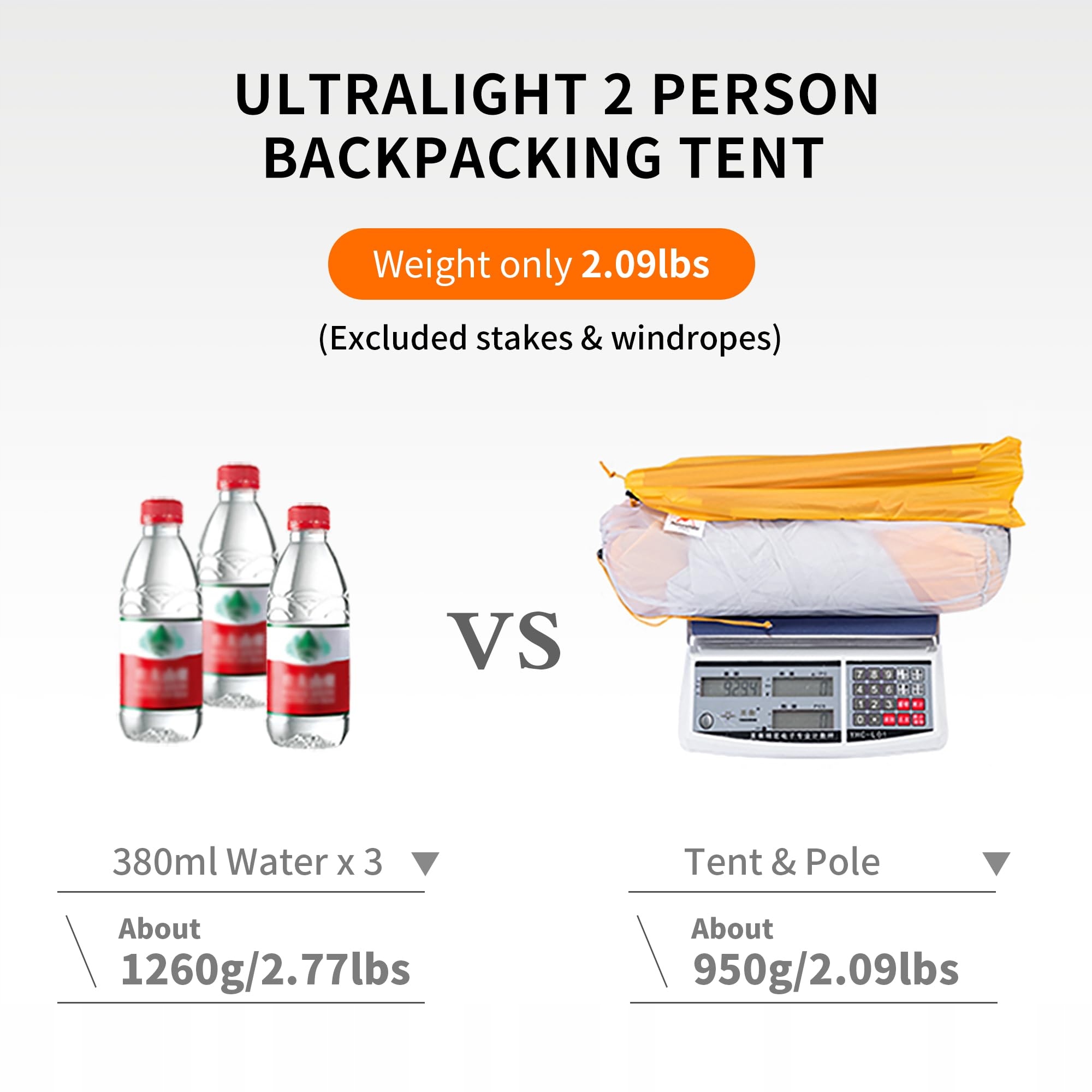 NATUREHIKE Cloud Up 2 Namiot Ultralekki 2 Osoby 3-4 Sezony Camping — miniatura 4