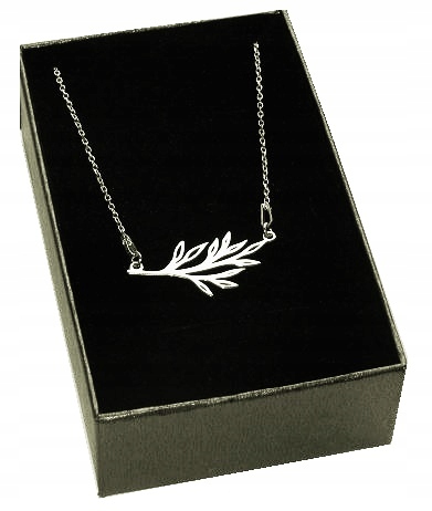

Srebrny Naszyjnik celebrytka Liść Listek SREBRO925