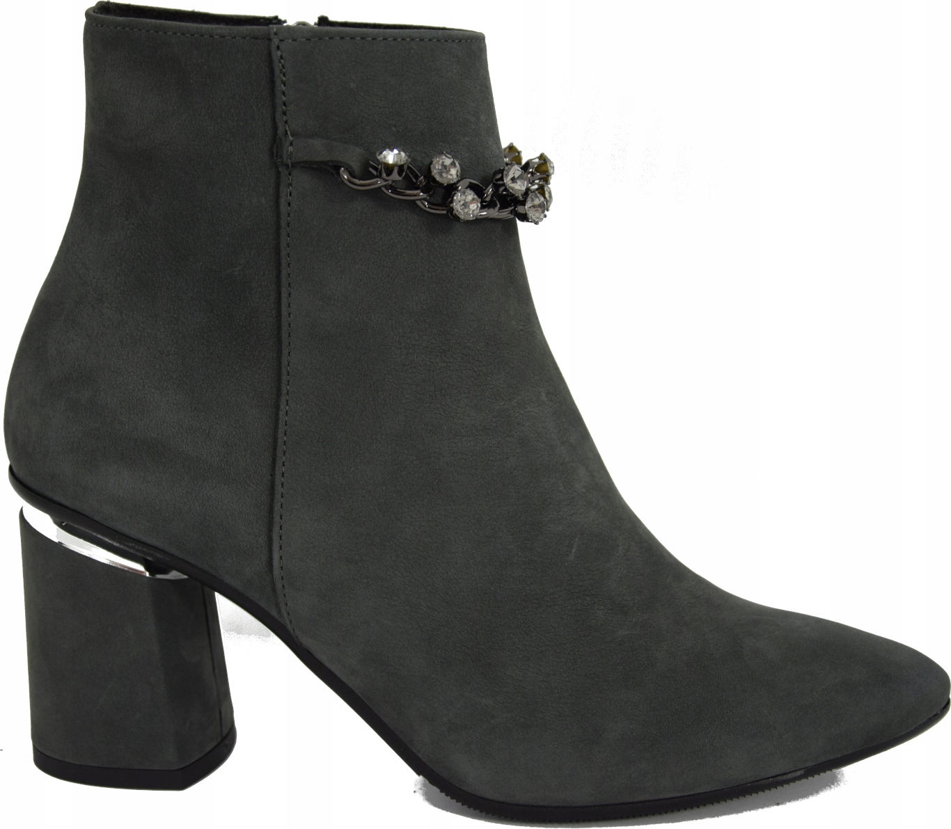 Dámské Kotníkové Boty Kožené, Zateplené Boty 1451/G VEL.37