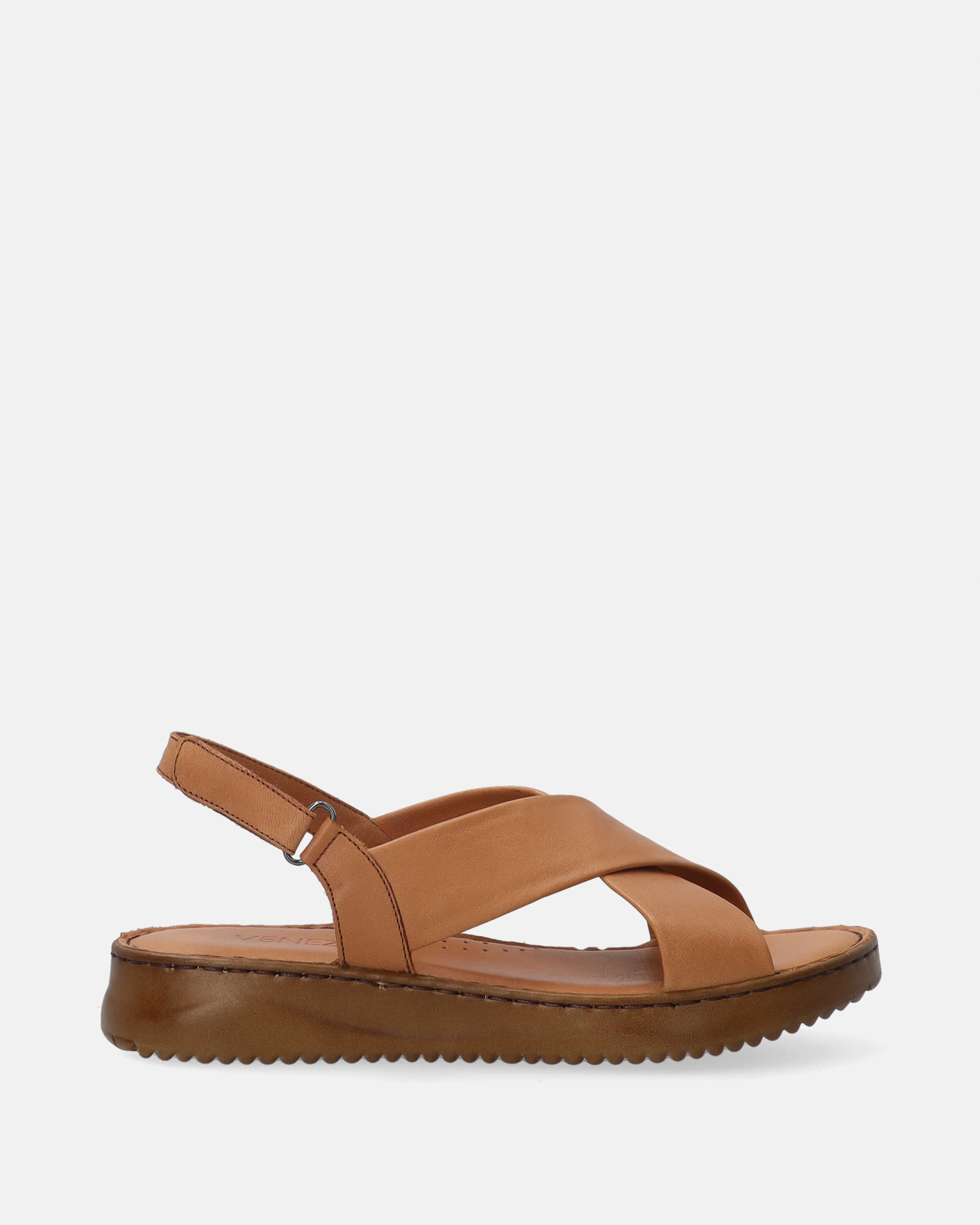 Venezia Brązowe Sandały Damskie Z Zapięciem Na Rzep Rozmiar 37