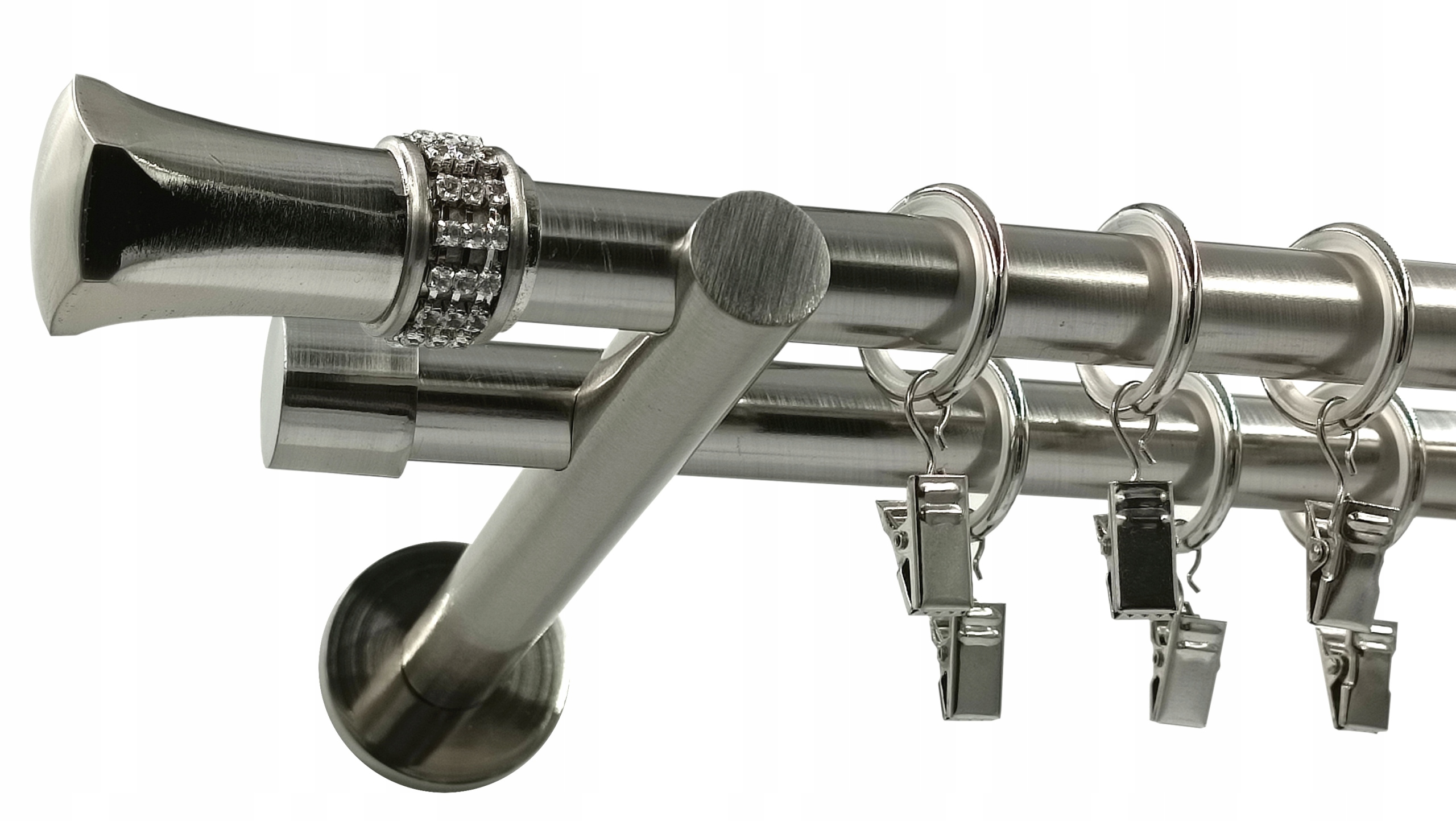 Garnýž Dvojitá Nikl Ø19+19 mm Porto 120 cm