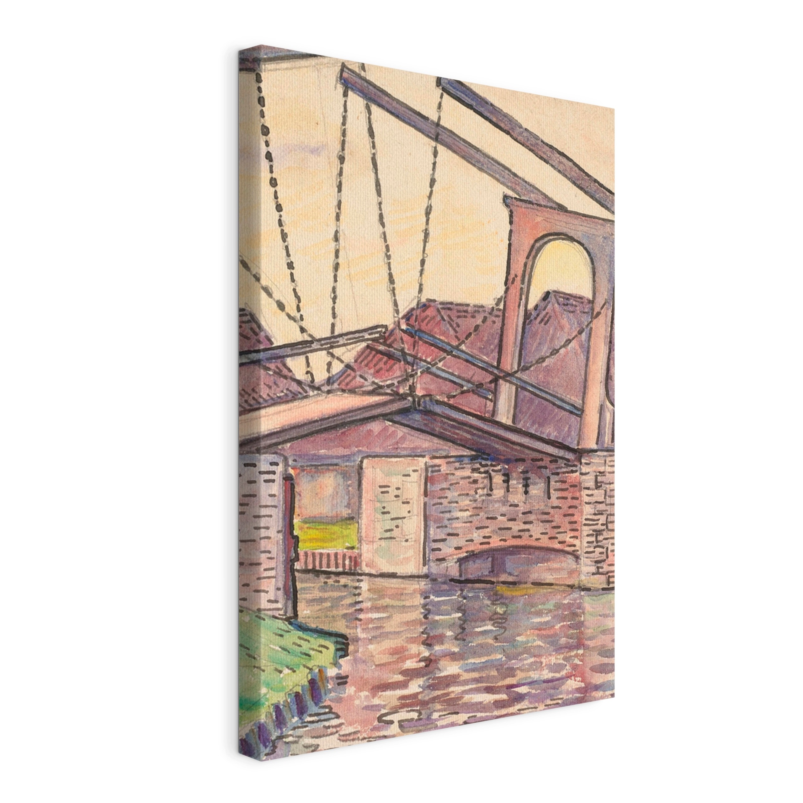 Obraz na plátně Theo van Rysselberghe Most v Nizozemsku 45x30 cm