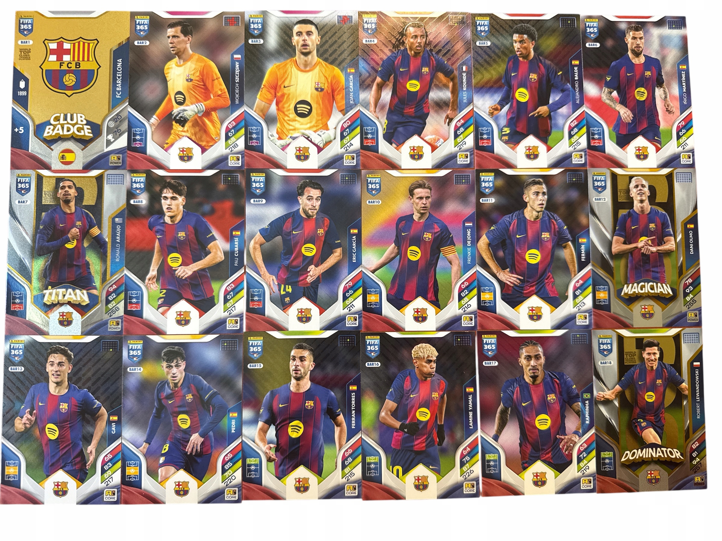 Fifa 365 2026 Adrenalyn XL Panini Bar 1 18 Fc Barcelona 18 szt Komplet