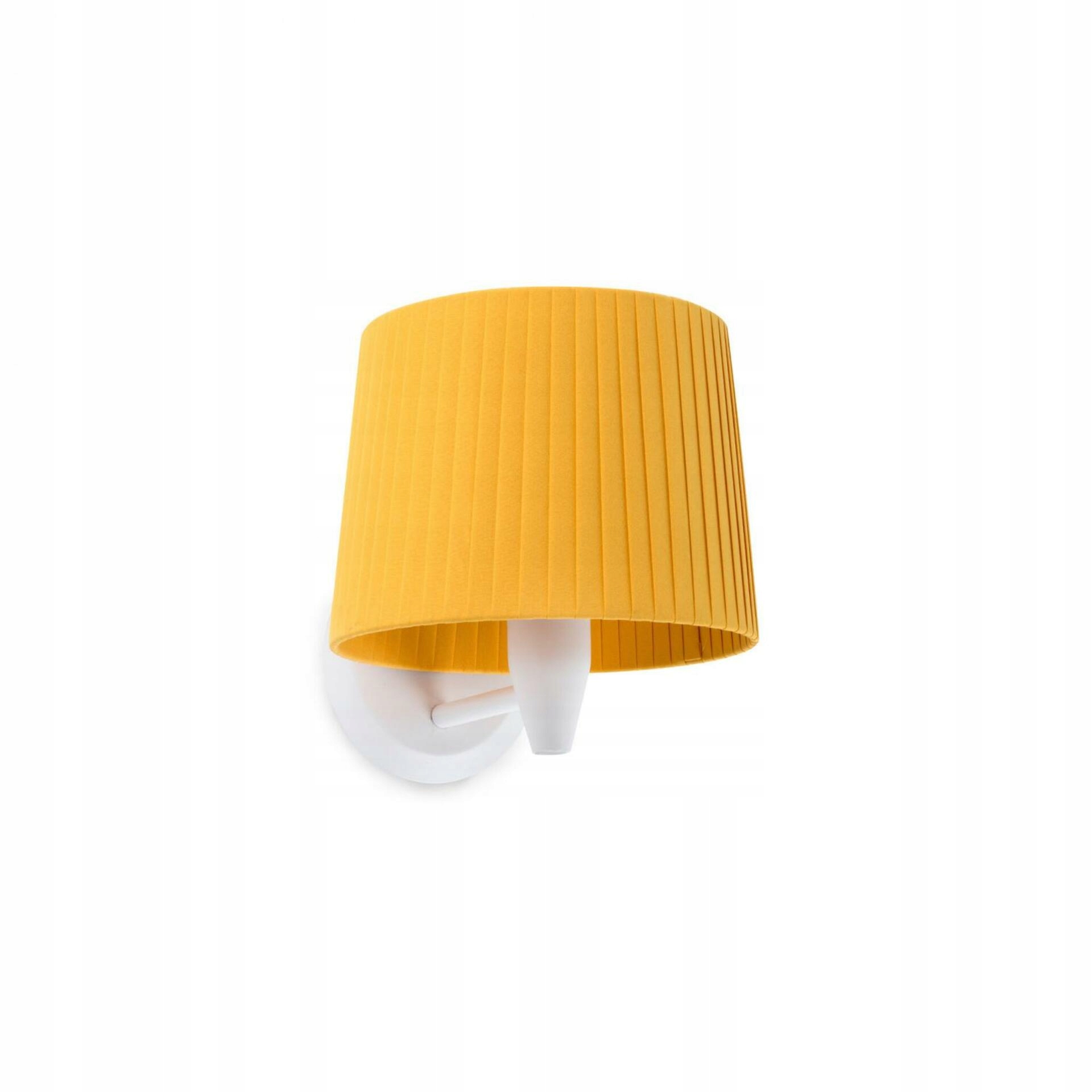 Nástenná lampa Faro Samba biela/žltá, E27, textilné tienidlo, design