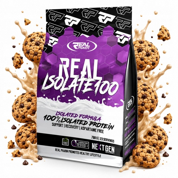 Protein Wpi Izolát 0 cukru Real Pharm Real Isolate 100 700 g Sušenka