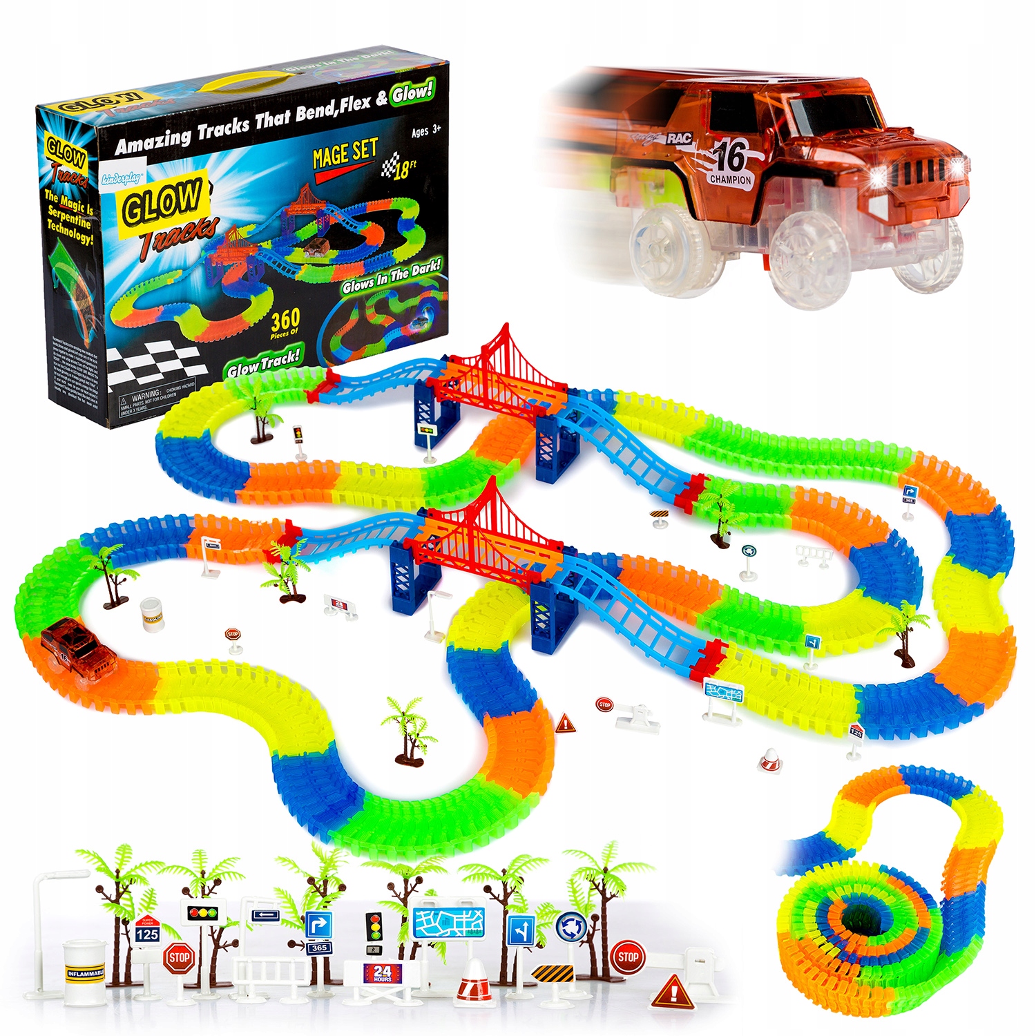 

Kinderplay Tor Samochodowy Magic Track 360ELEM