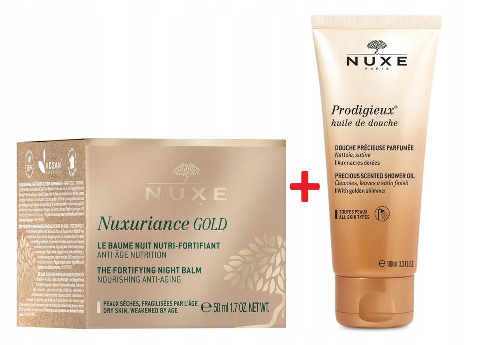 Nuxe Nuxuriance Gold Odżywczy Balsam Na Noc 50 ml Olejkowy Żel 100ml