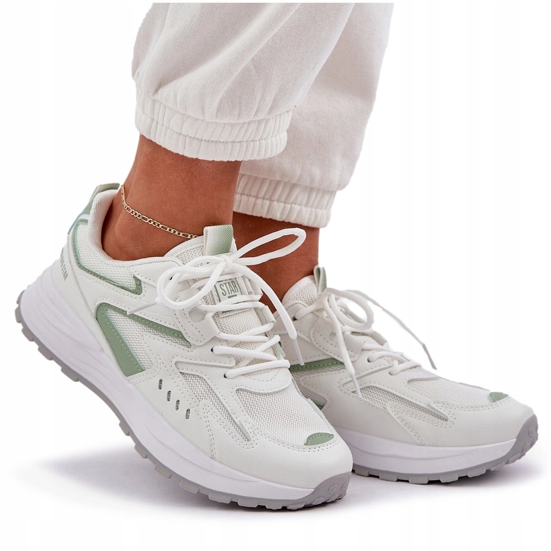 Dámské Sportovní Boty NN274A095 Hi-poly Systém Bílo-zelené 38