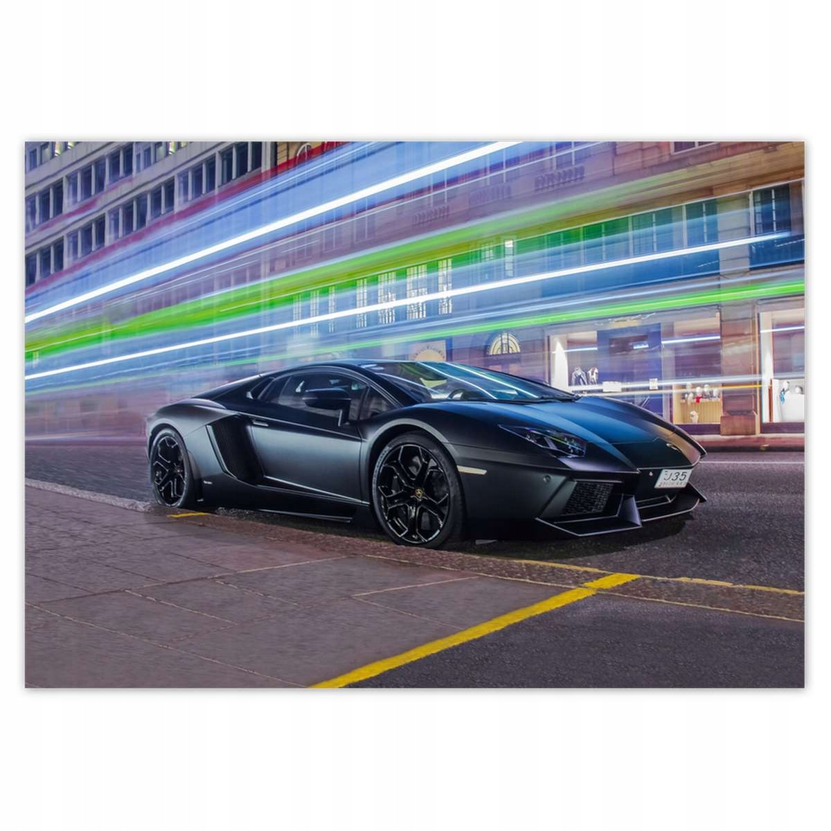 Fototapety 208x146 Rýchle auto v noci uniká