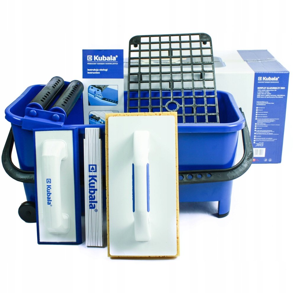 Kubala Glazurovací Kbelík Na Spárování S Válečky, Mřížkou A Pacami, Sada "s"