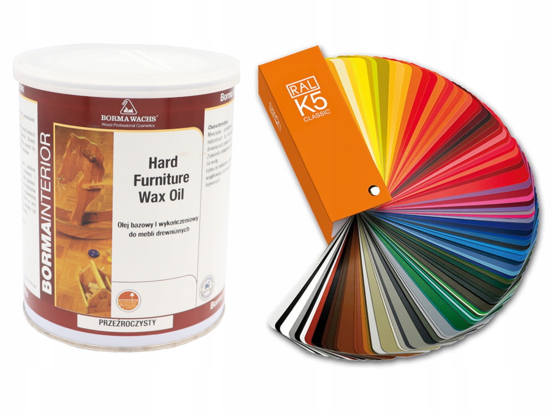 Olejovosk Na Dřevo Nábytku Tvrdý 1L Borma Wachs barvy Vzorník Ral