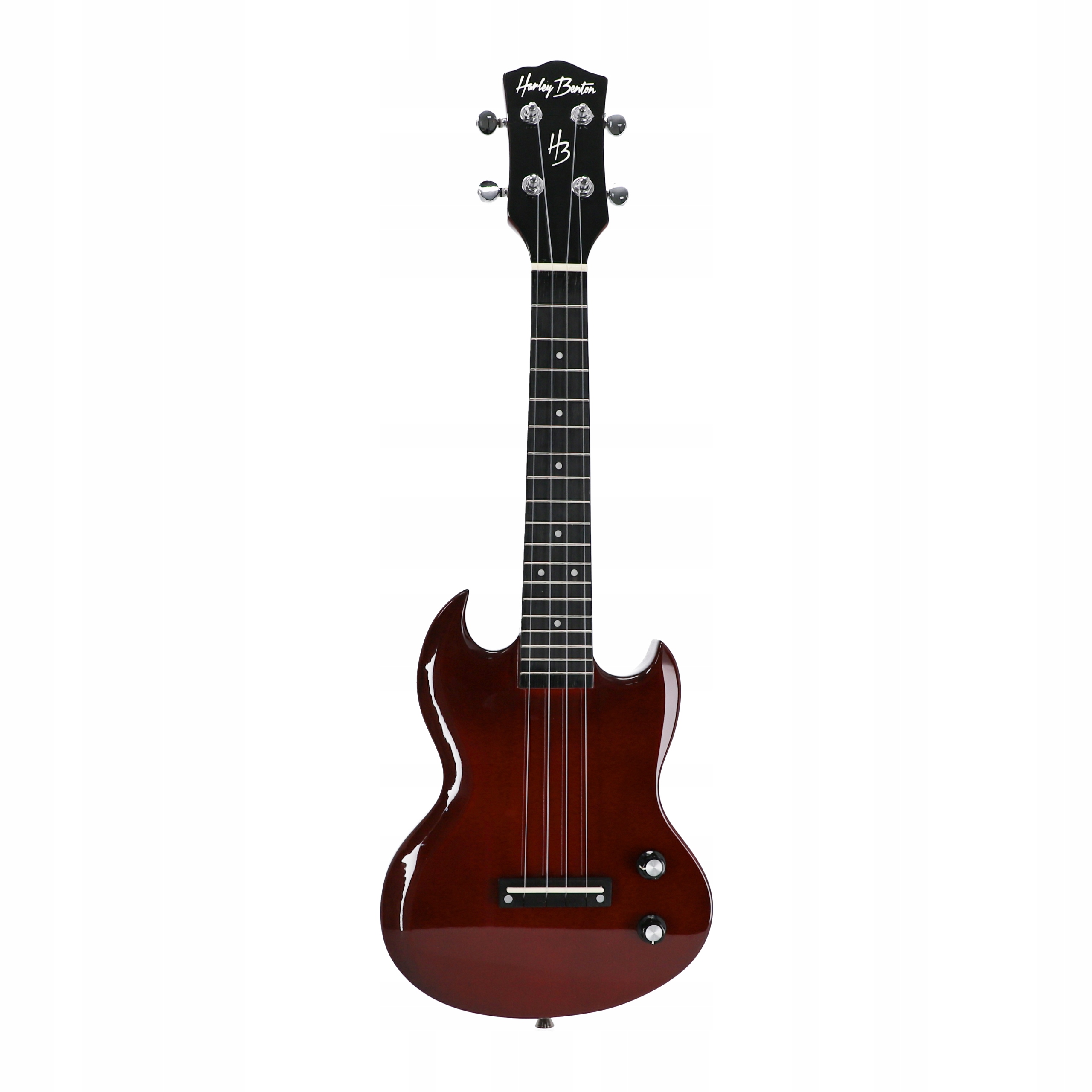 Elektrické koncertní ukulele Harley Benton DC Višňové