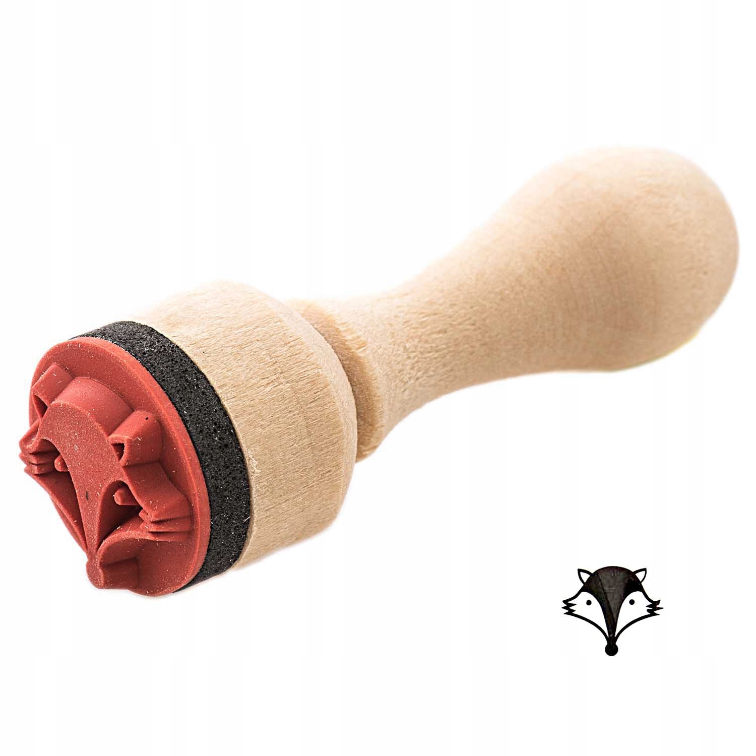Mini stempel na drewnianym gryfie Lis