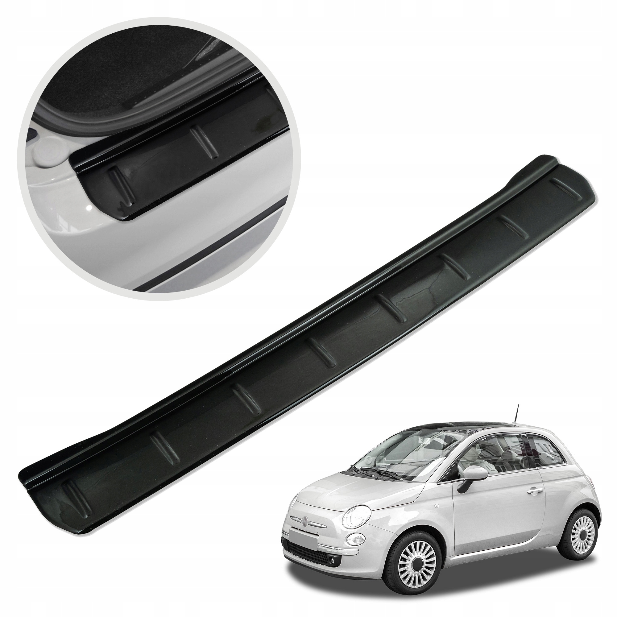 Ochranná lišta na zadný nárazník pre Fiat 500 I 2007- Hatchback