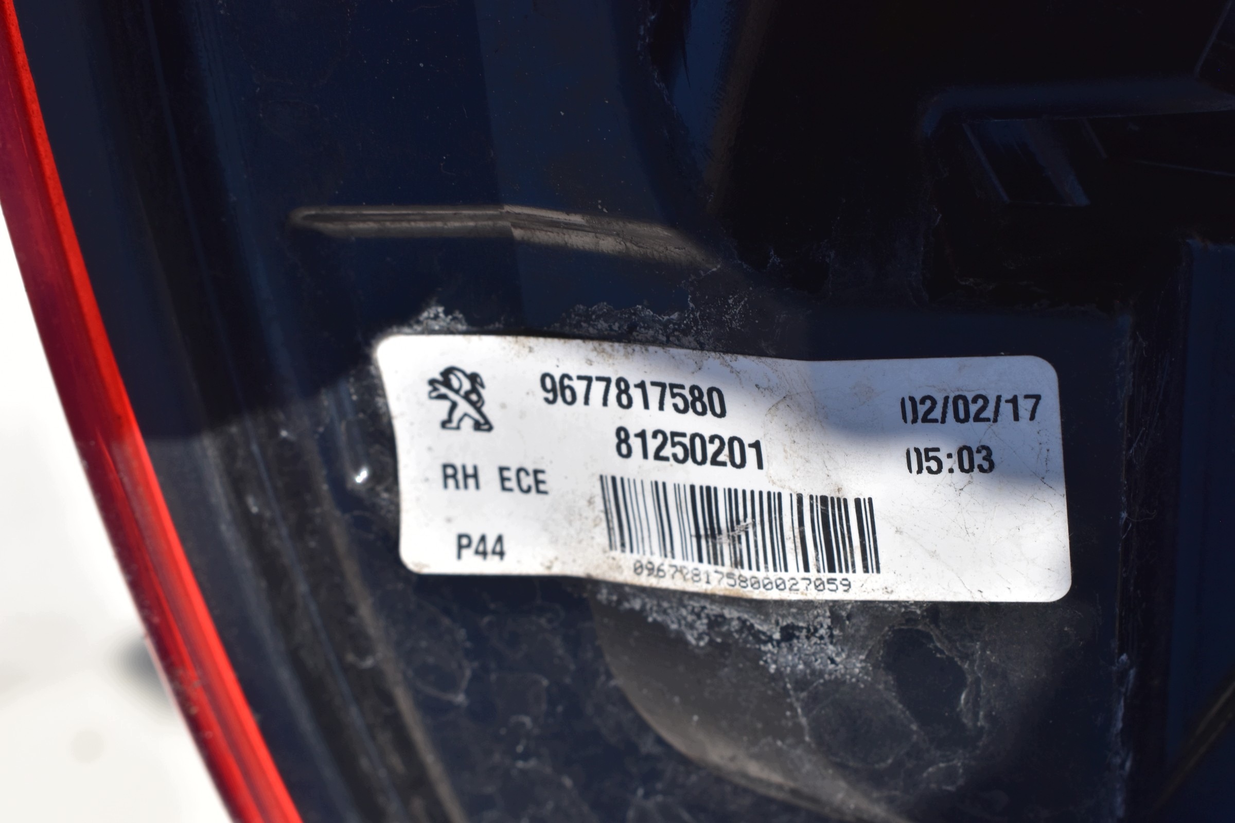 light right rear part PEUGEOT 308 II T9 HATCHBACK 2013-2017 EU 9677817580