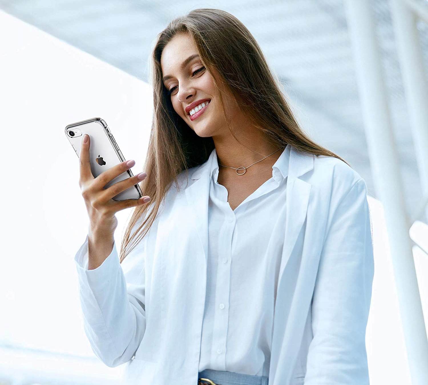 ETUI do APPLE IPHONE 7/8 PRZEZROCZYSTE SLIM +SZKŁO Dedykowany model iPhone 7 / 8 / SE 2020