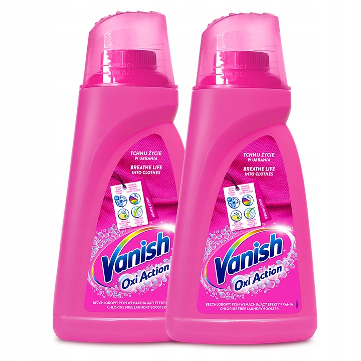

Vanish Pink Oxi Action Kolor Odplamiacz Płyn 2x2L