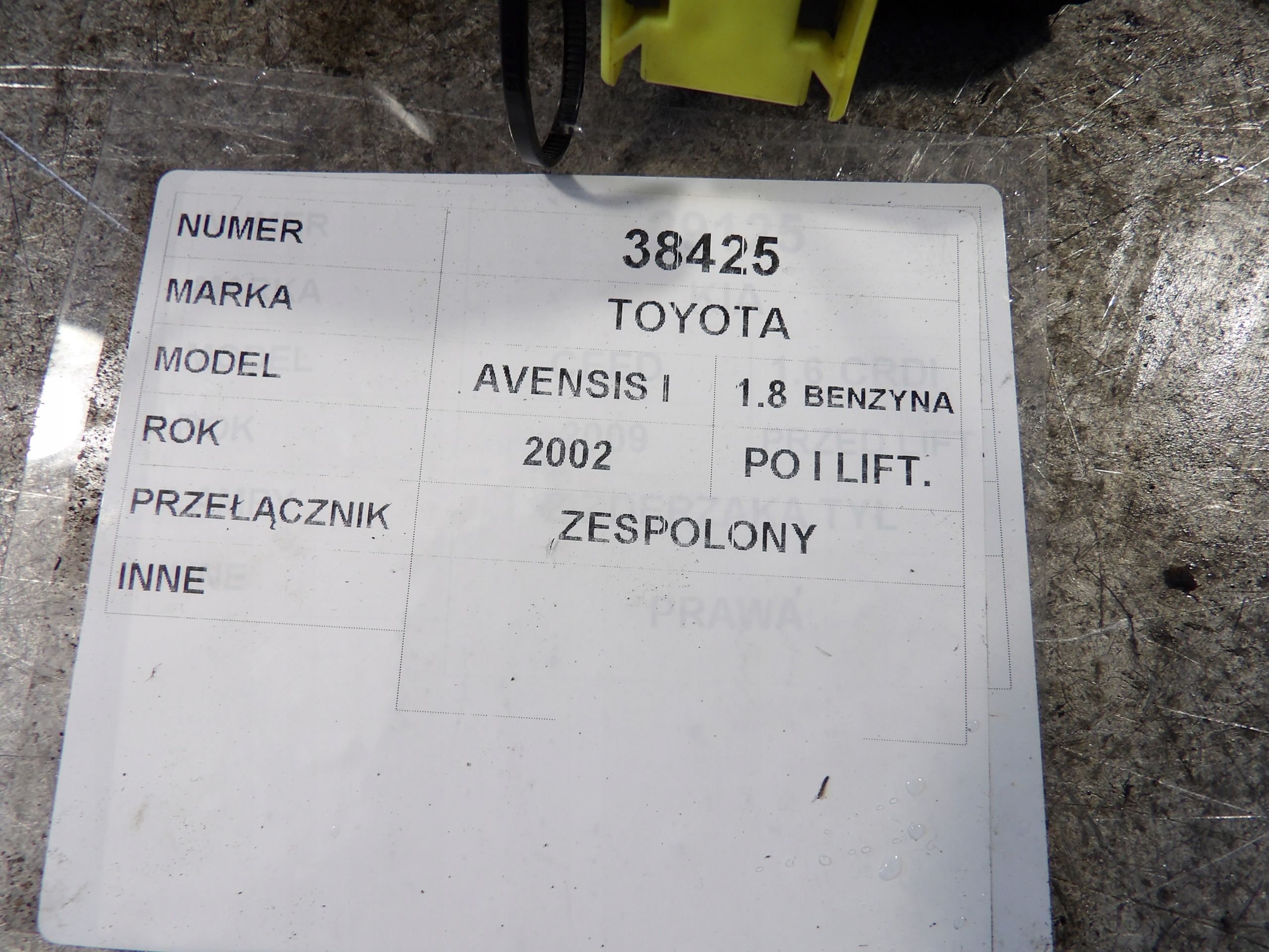 Toyota Avensis e DEVIO LUCI TERGICRISTALLO TERGI