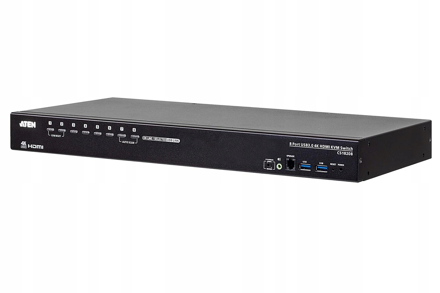 Aten Kvm přepínač (usb klávesnie a myš, HDMI,audio) 8:1, HDMI,USB3.0, 4K60