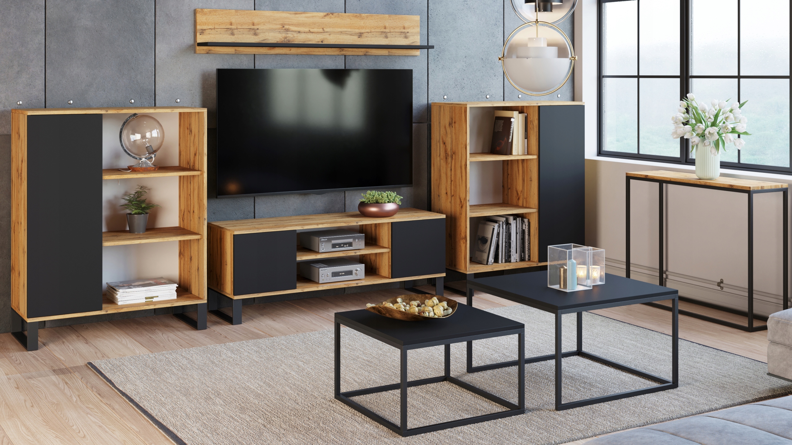 Szafka RTV FOCUS stolik pod TV komoda 135 cm loft Marka Kobi
