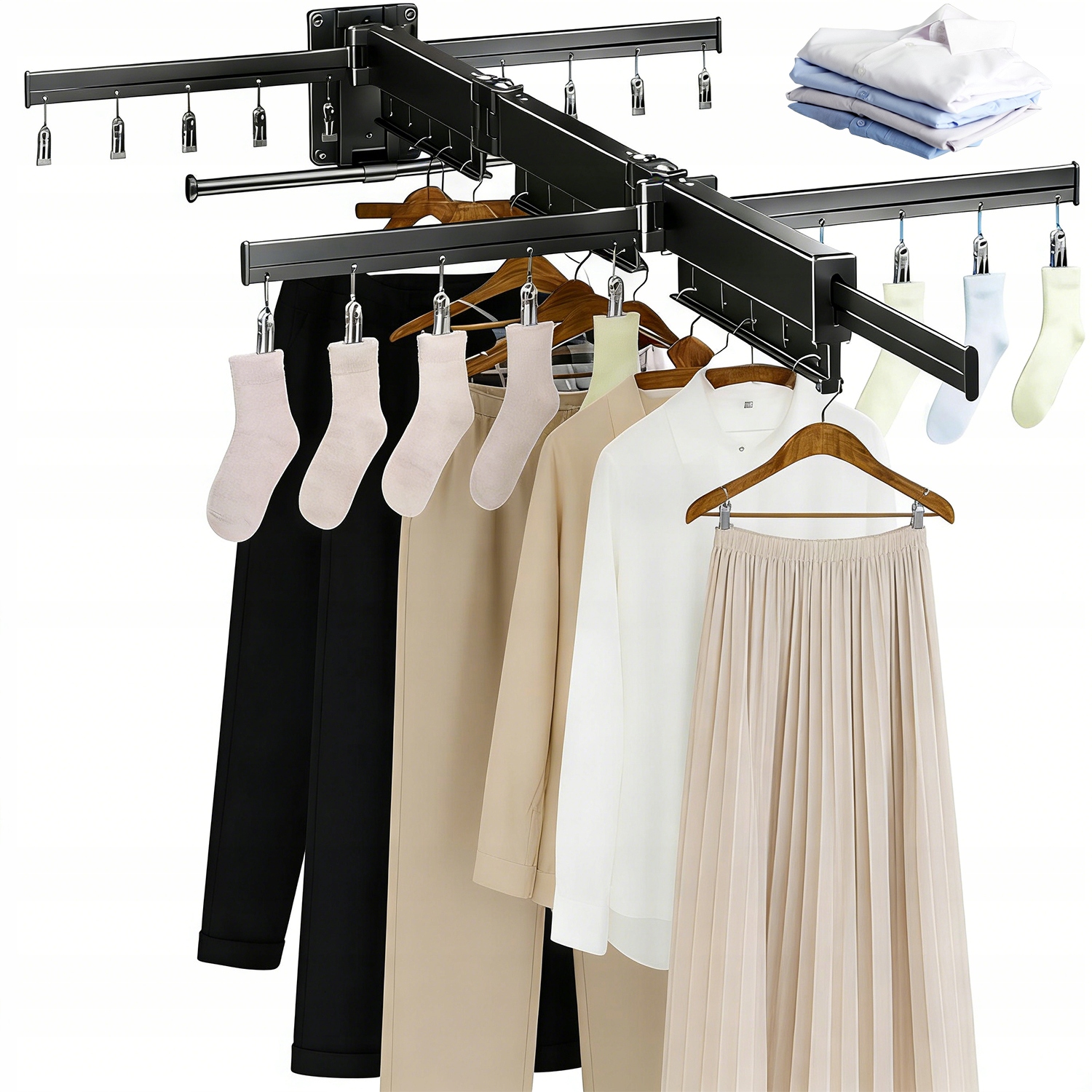 Telescopová Sušák Na Oblečení S Výsuvným Viskózou Pro Terasy