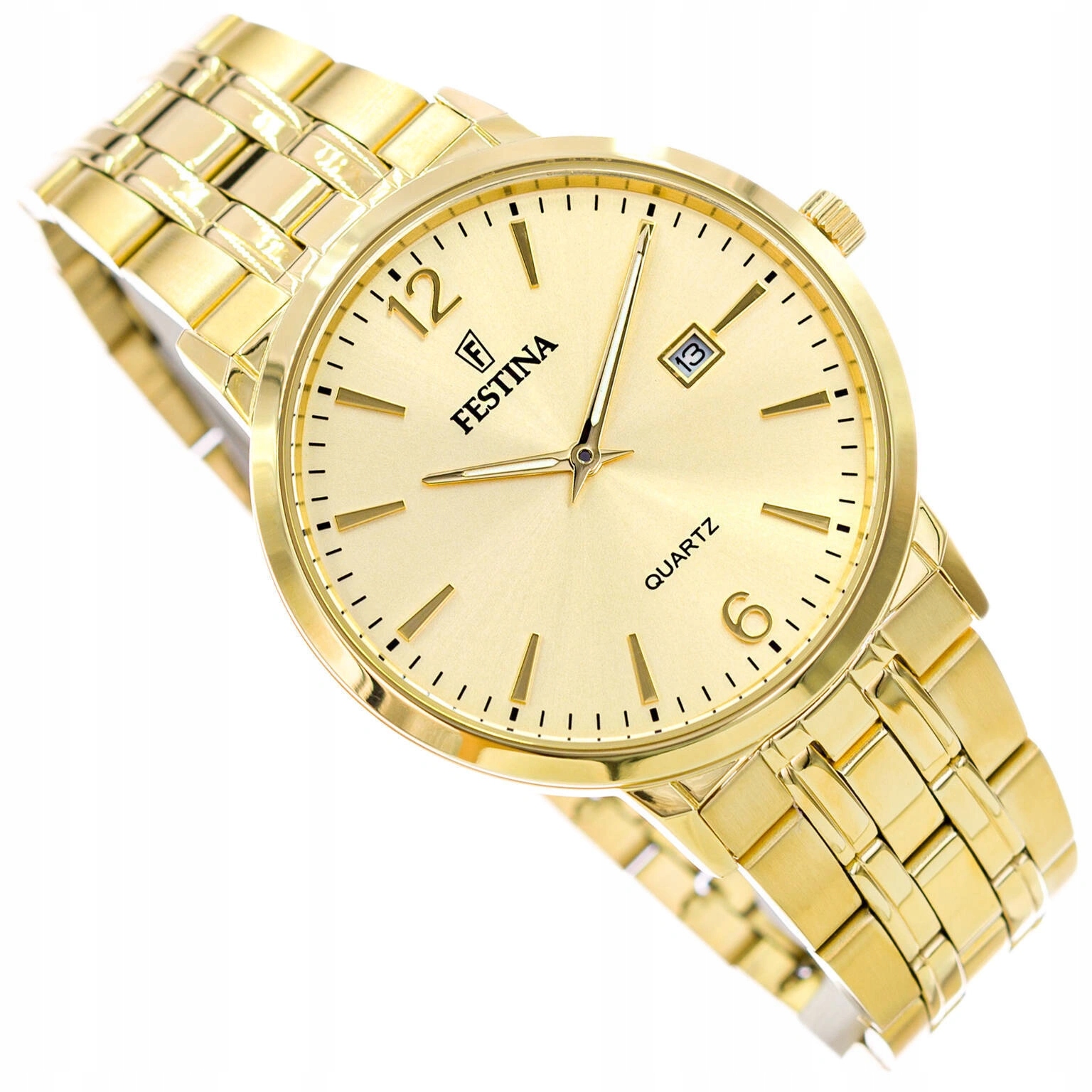 Pánské Hodinky Festina F20513/3 Classic Zlaté S Krabičkou
