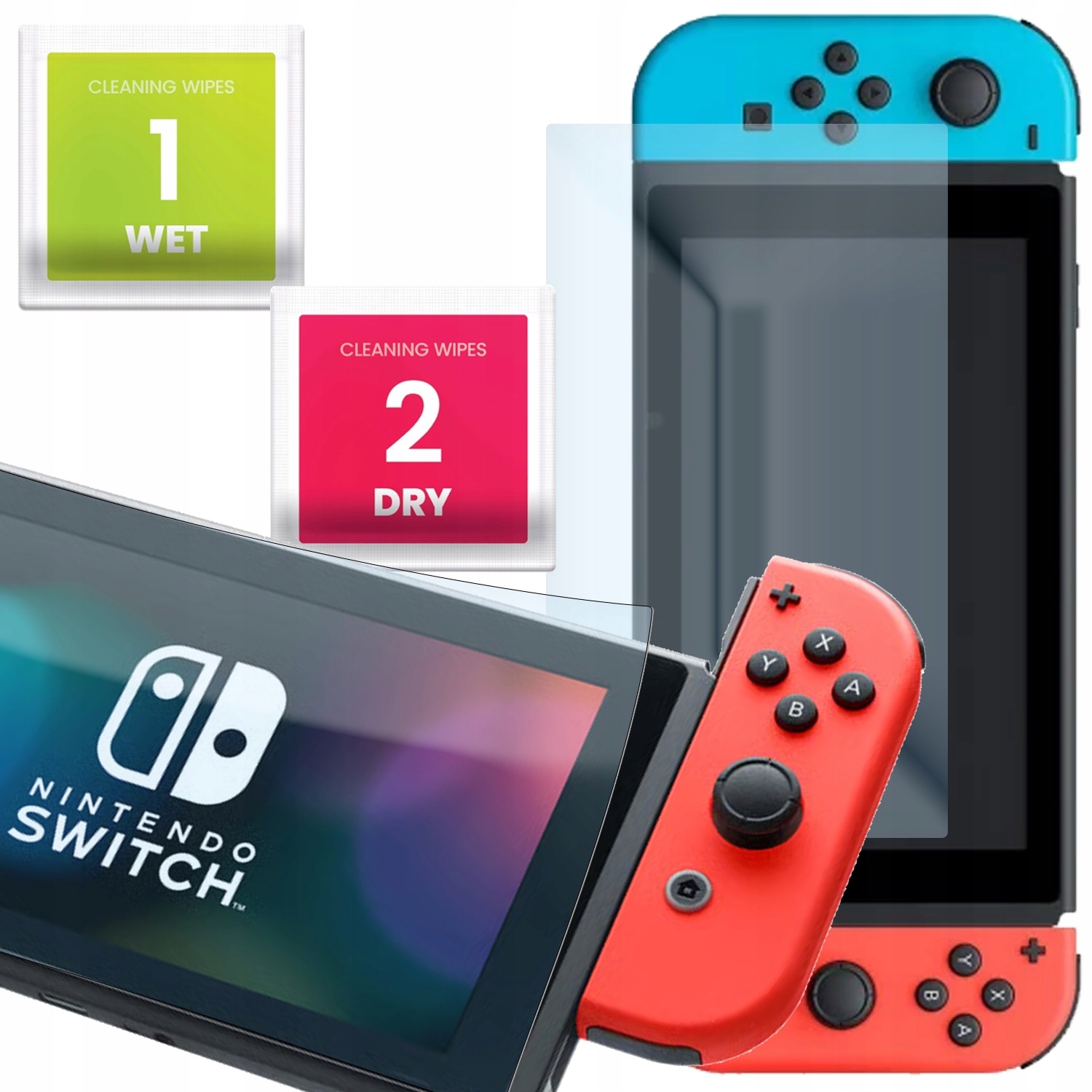 Szkło Hybrydowe Do Nintendo Switch V1 / V2 (Ochronne, Szybka 9H, Na Ekran)