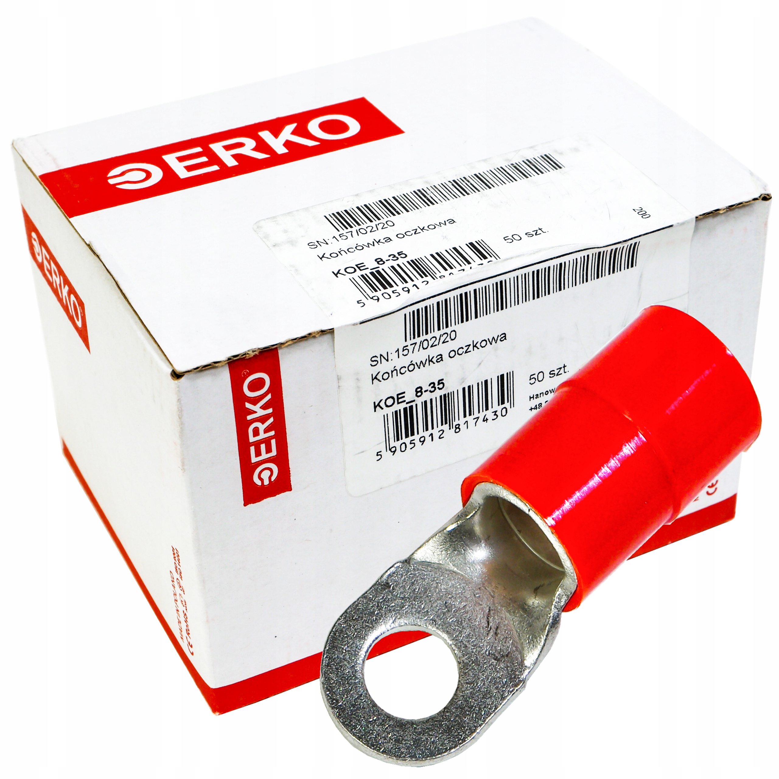 Izolovaná očková koncovka Koe 8 35 Erko 50ks